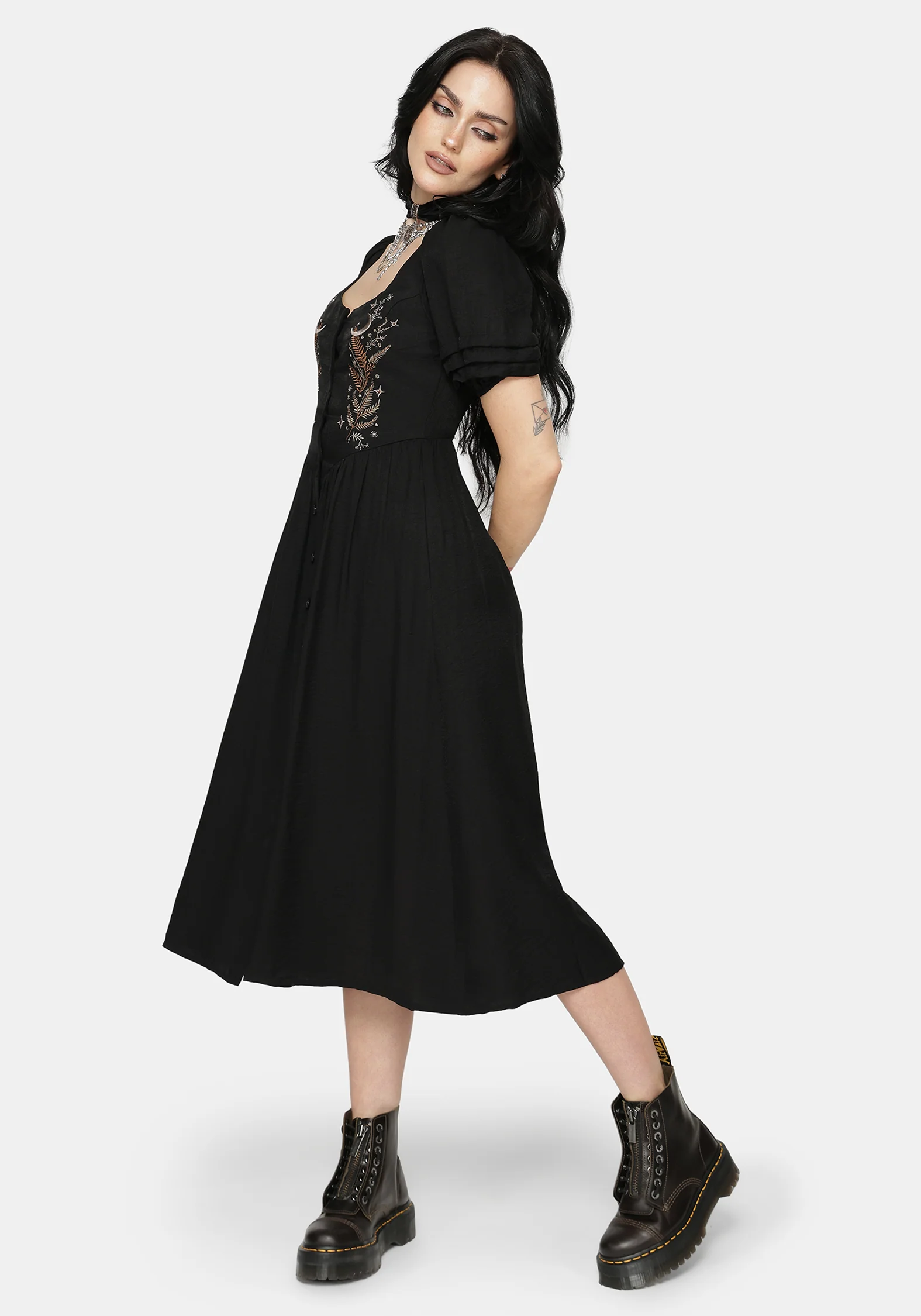 Abellona Embroidered Midi Dress - Image 6