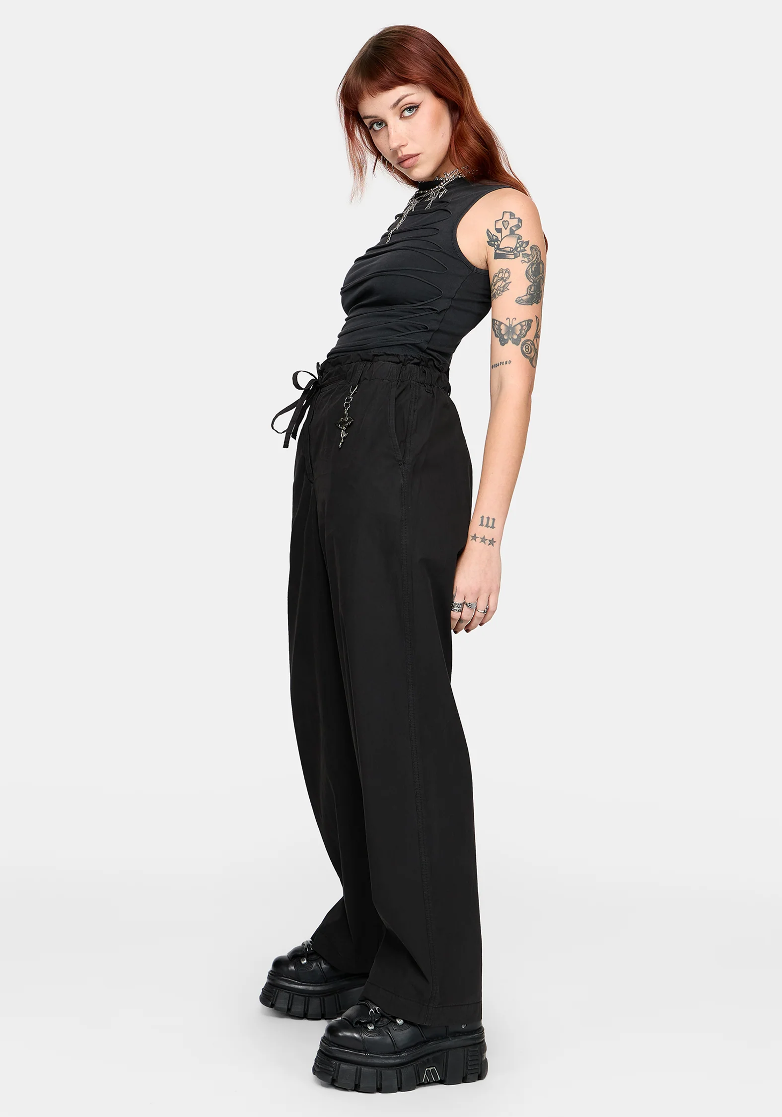 Ada Paperbag Tie Waist Trousers - Image 6