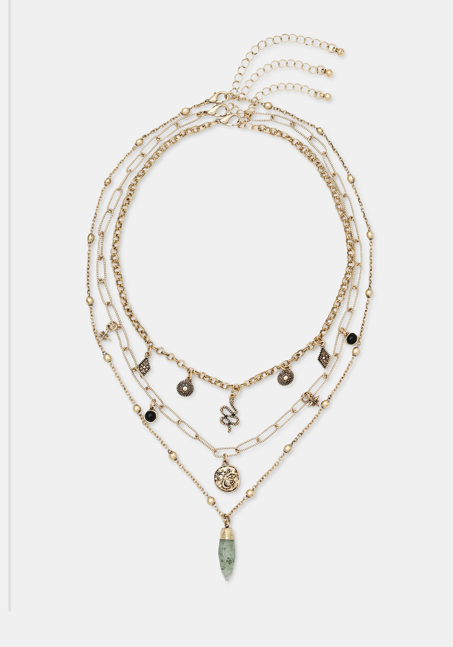Alexen Snake Disc Layered Necklace - Image 6