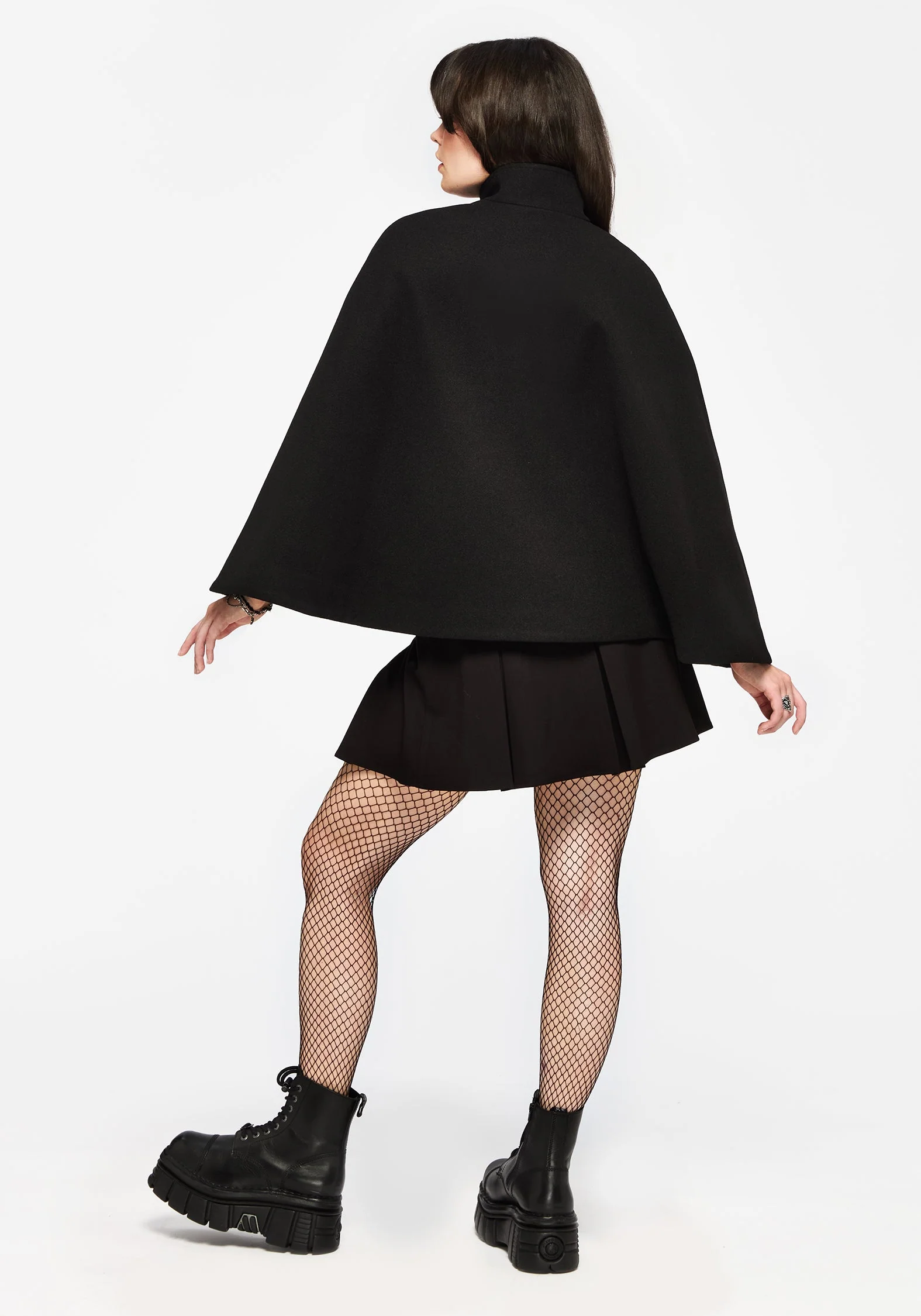 Althea Asymmetrisch Anstecknadel Detail Cape - Image 3