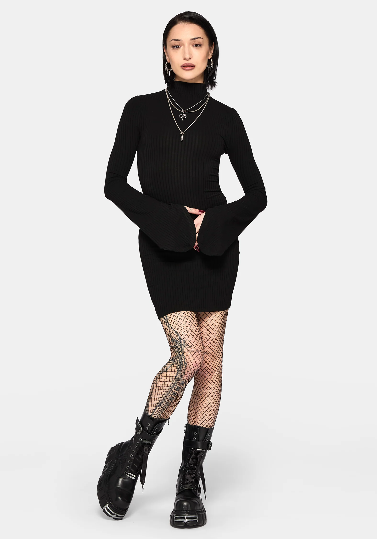 Amata Flared Sleeve Mini Dress - Image 5