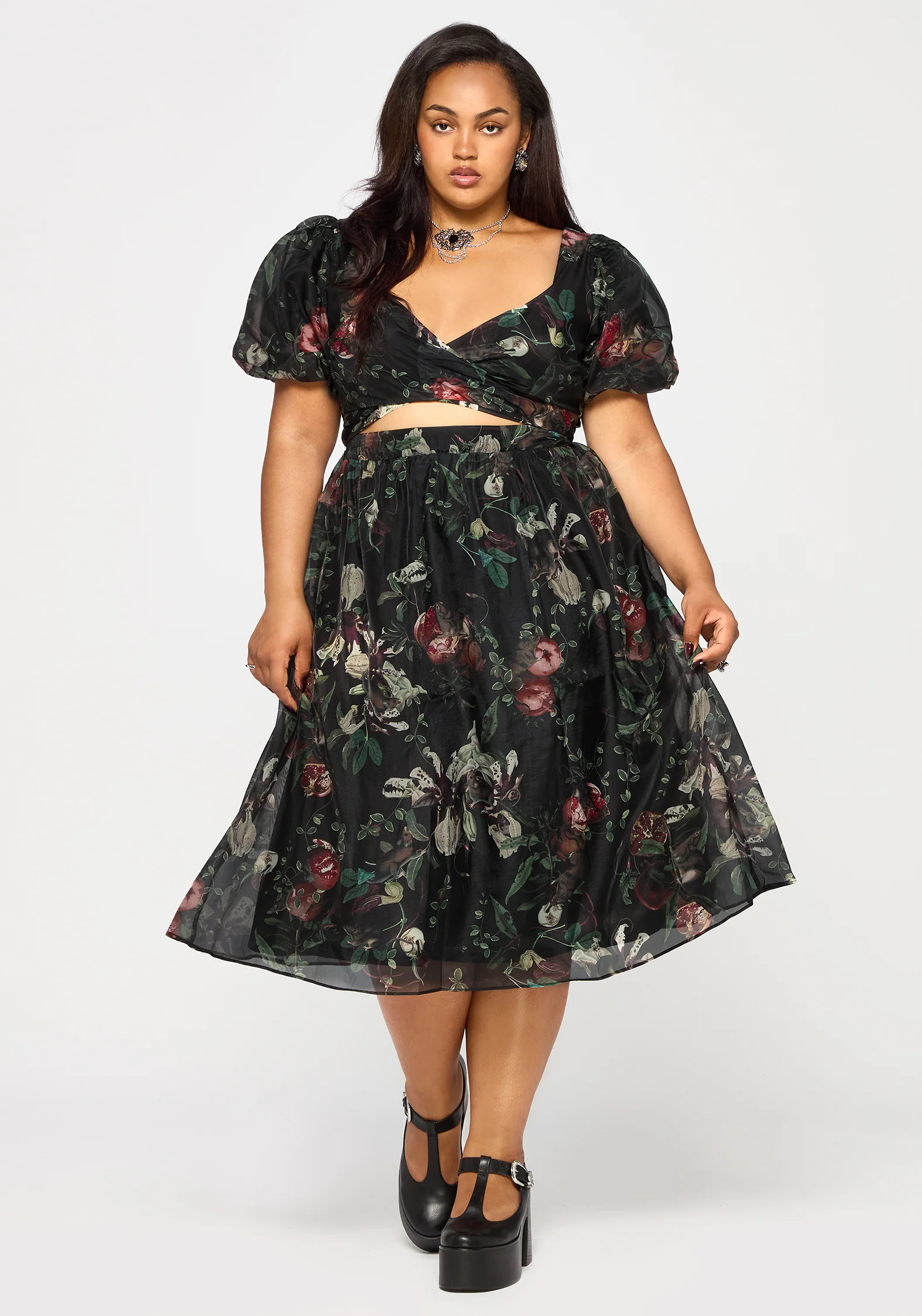 Anara Fruit Print Twist Front Midaxi Dress - Image 7