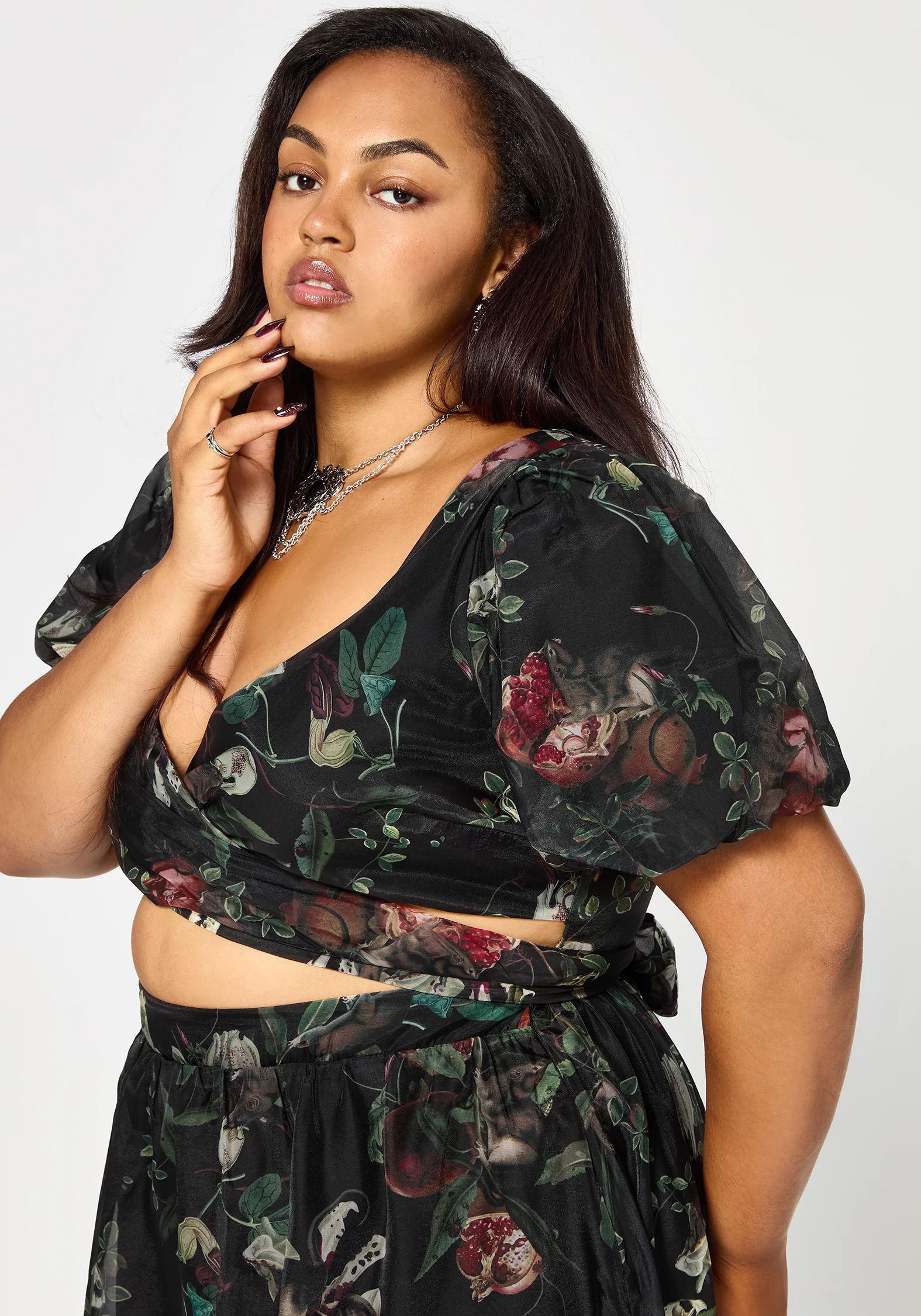 Anara Fruit Print Twist Front Midaxi Dress - Image 8