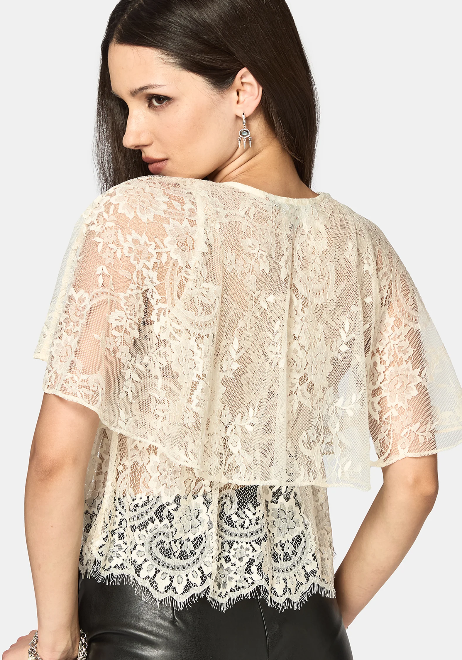 Ania Lace Cape Top - Image 3