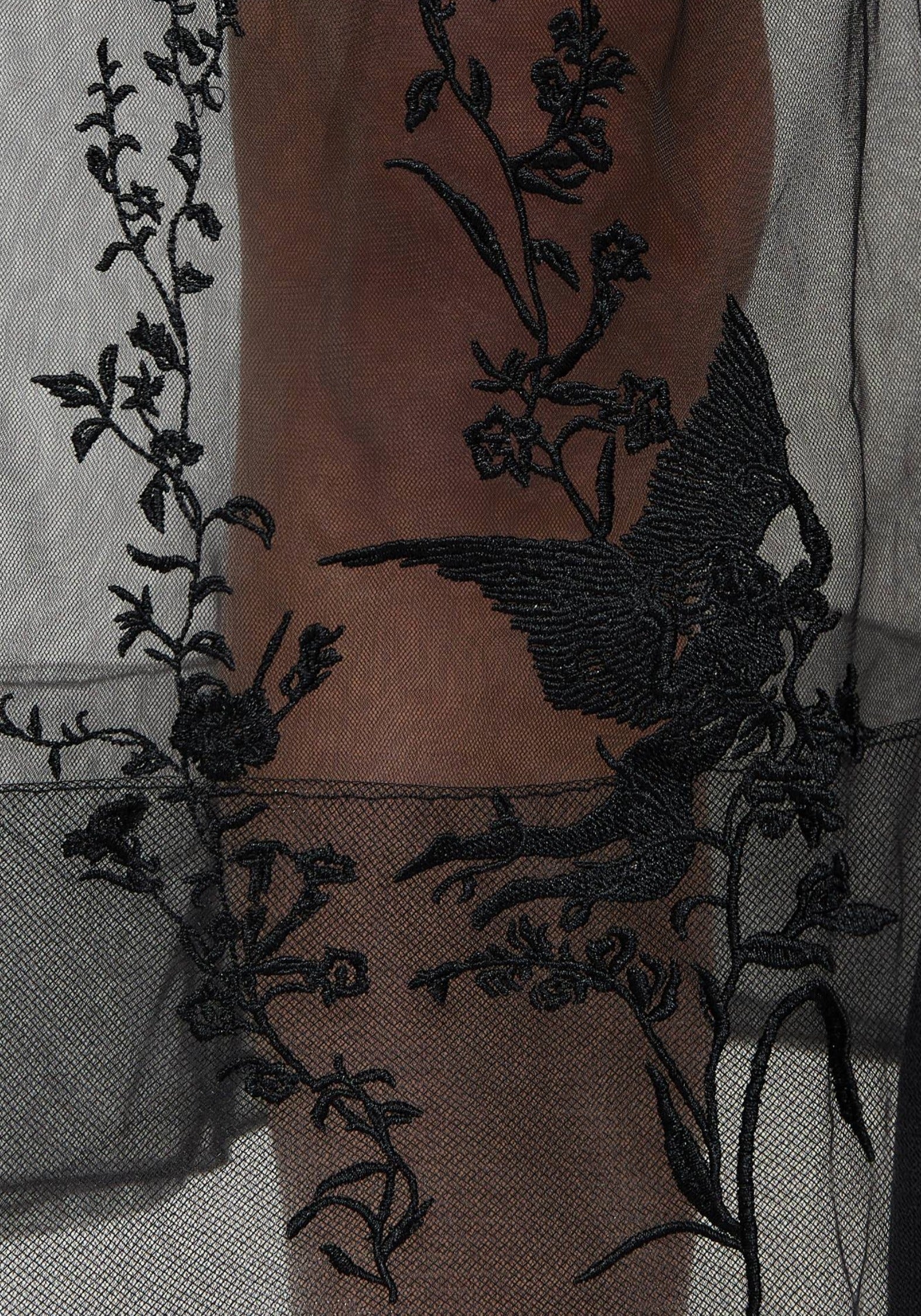Aria Bestickt Tüll Knopf Hoch Midaxi Hemd Kleid - Image 7