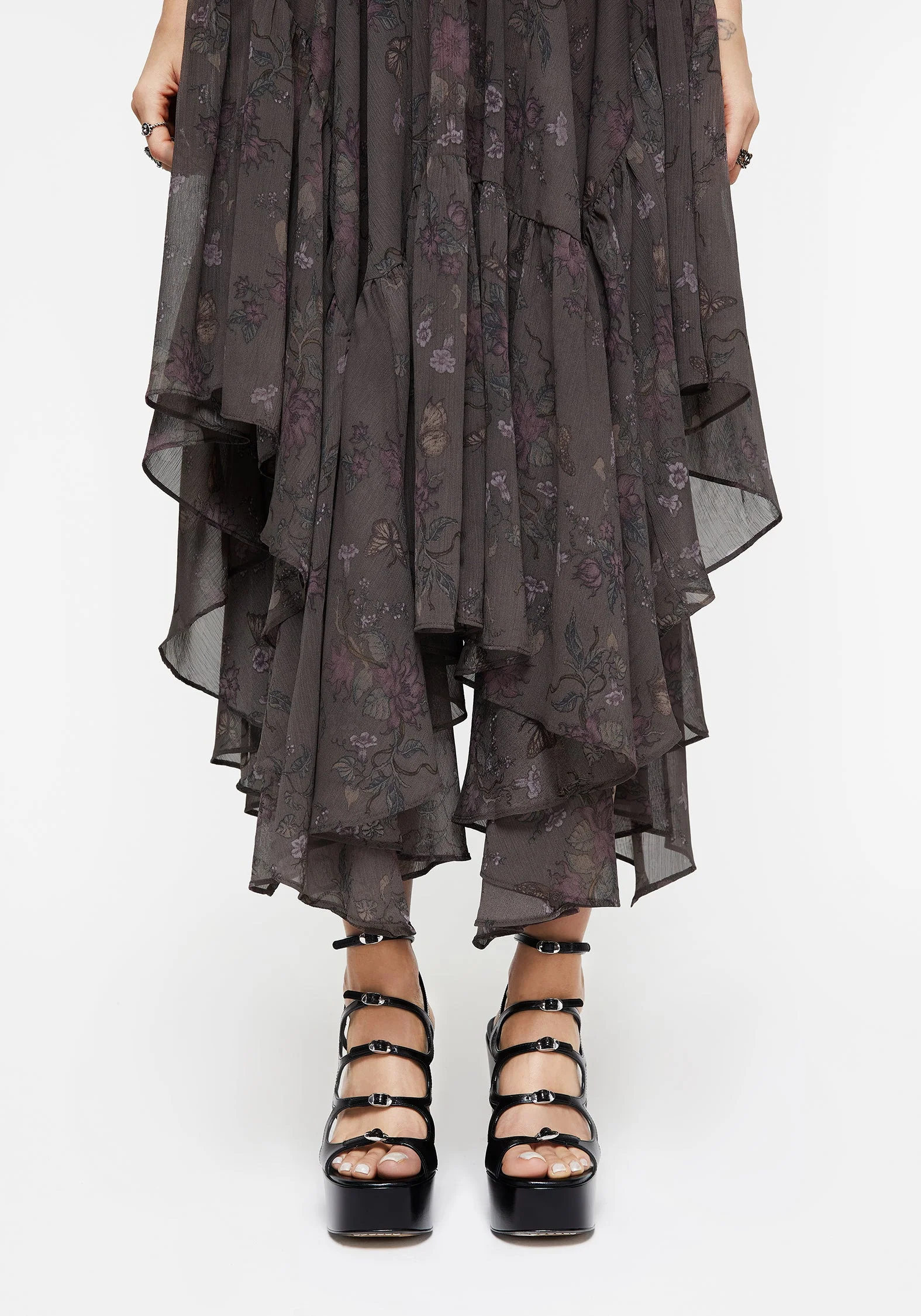 Arnora Chiffon Taschentuch Saum Midaxi Rock - Image 2