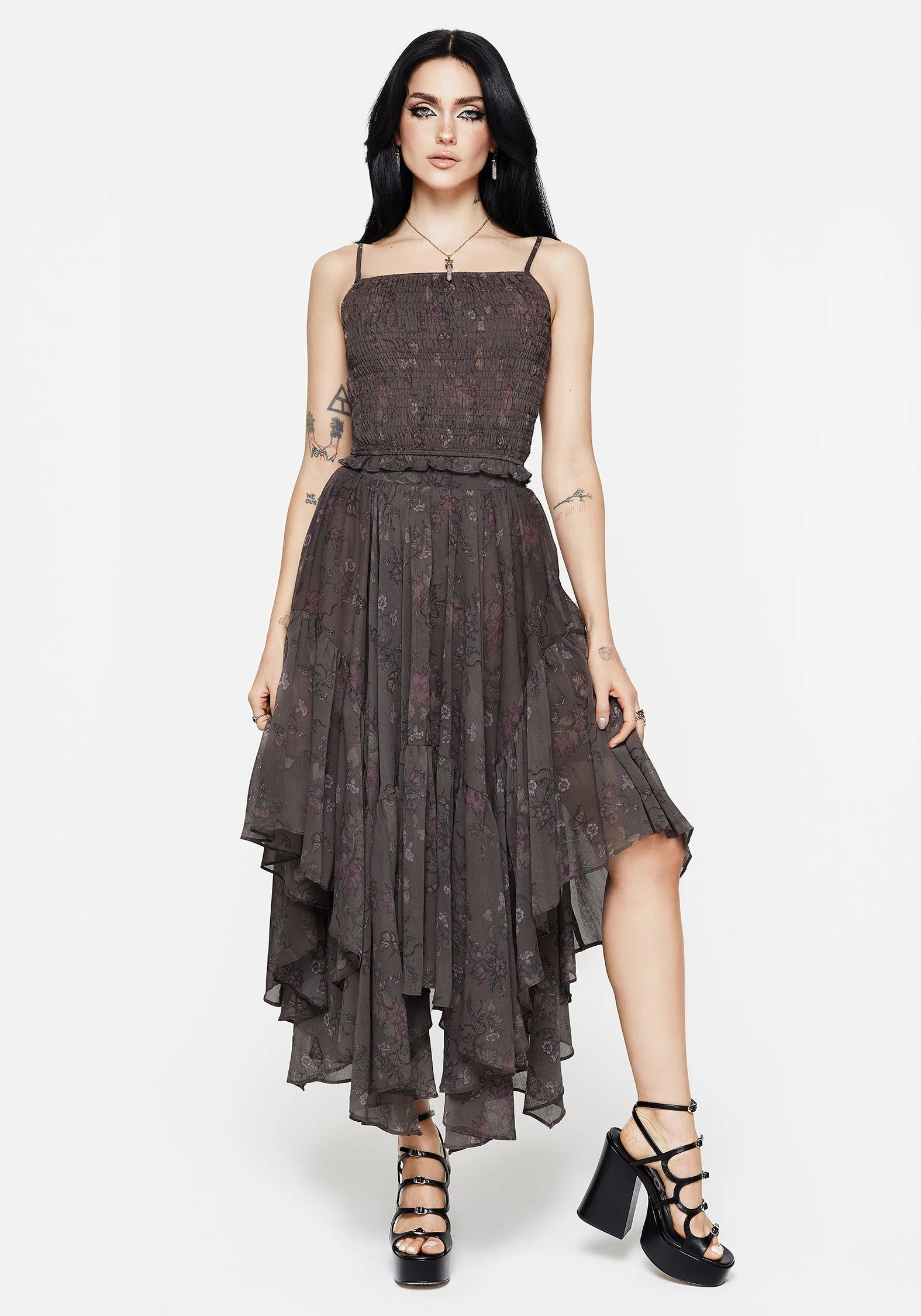 Arnora Chiffon Taschentuch Saum Midaxi Rock - Image 7