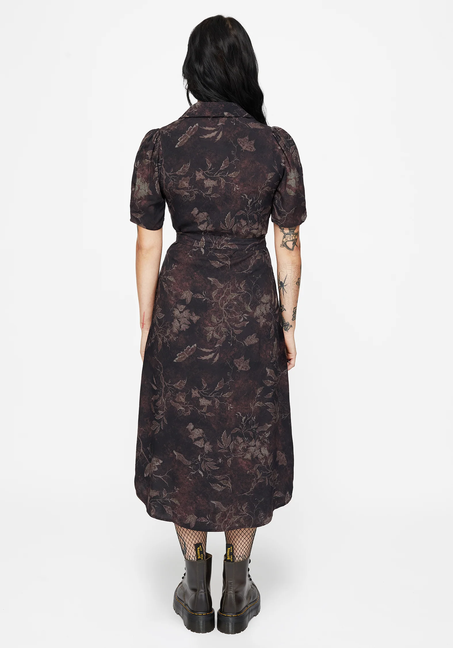 Ashmire Wald Motte Druck Midi Gürtel Hemd Kleid - Image 3