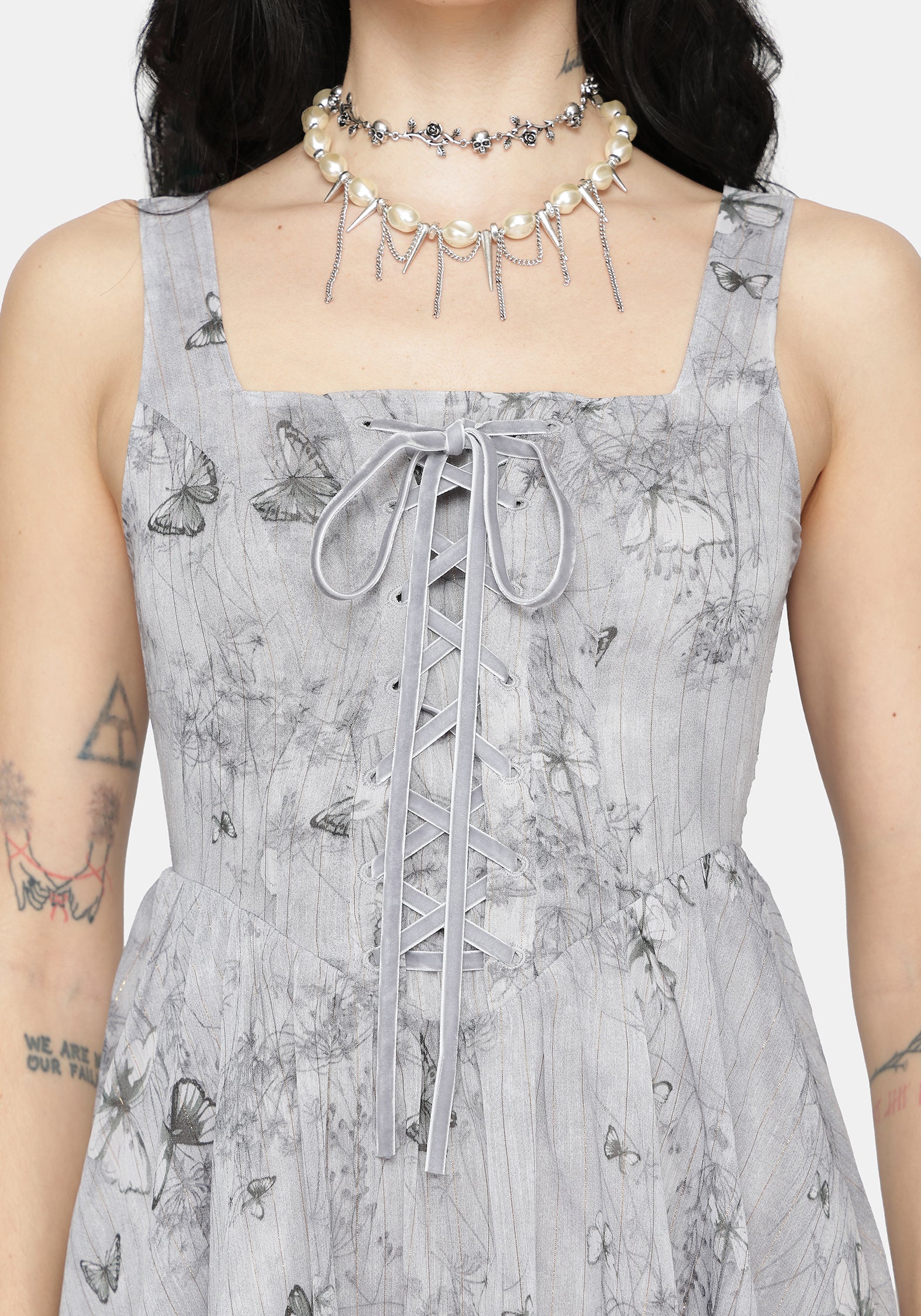 Aureline Butterfly Tiered Midi Dress - Image 2