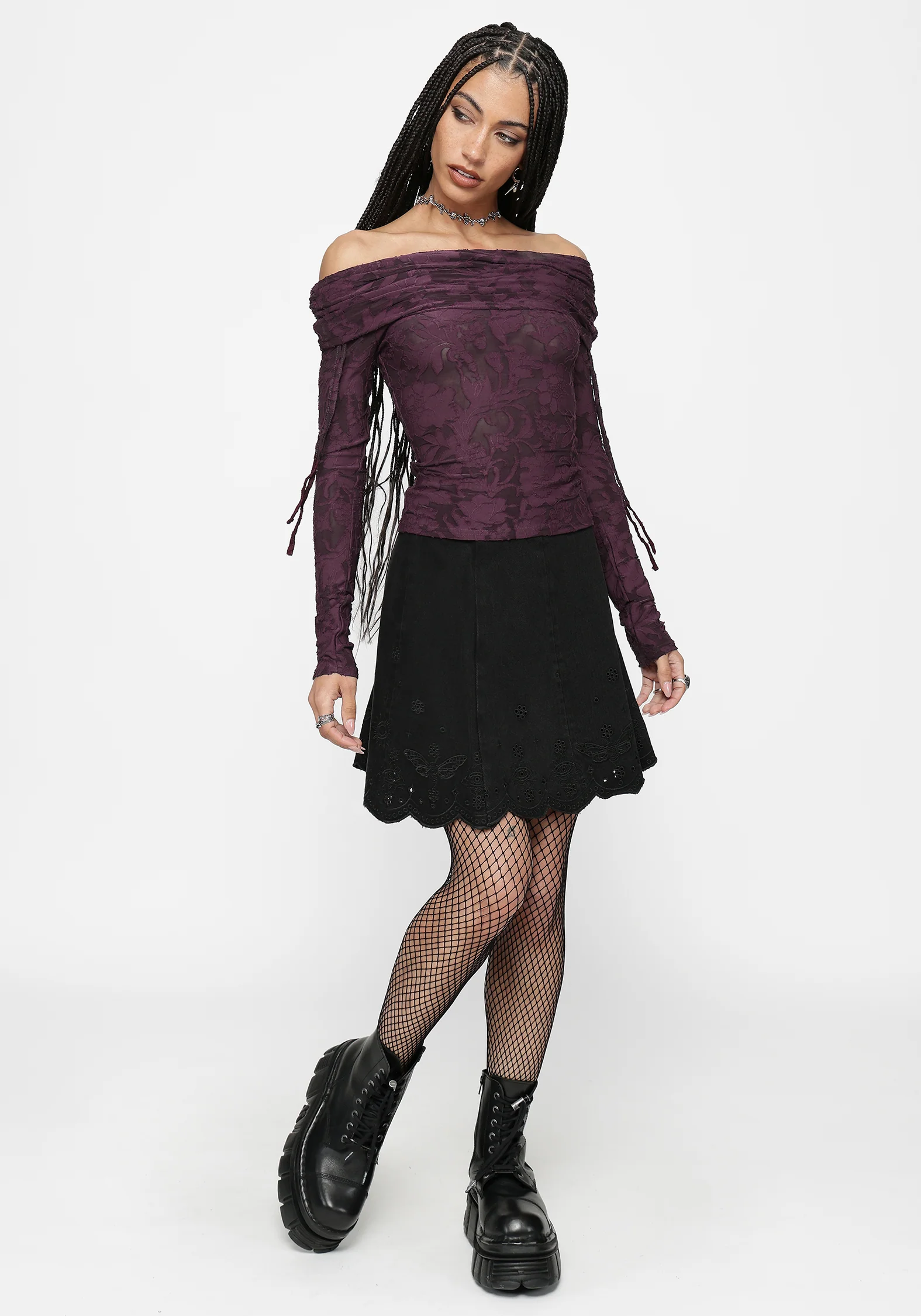Ayr Broderie Denim Rock - Image 5