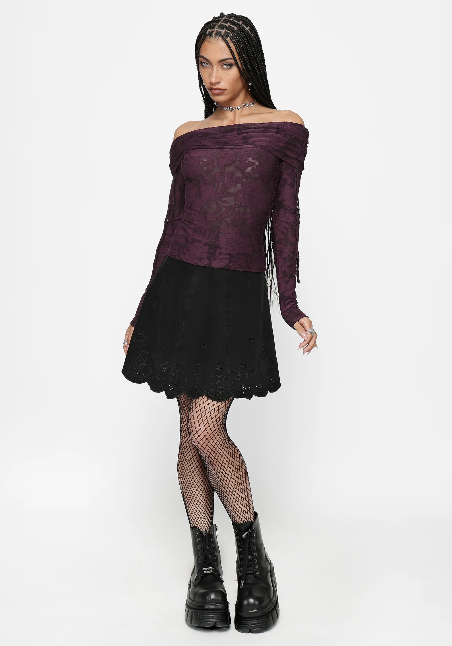 Ayr Broderie Denim Rock - Image 6