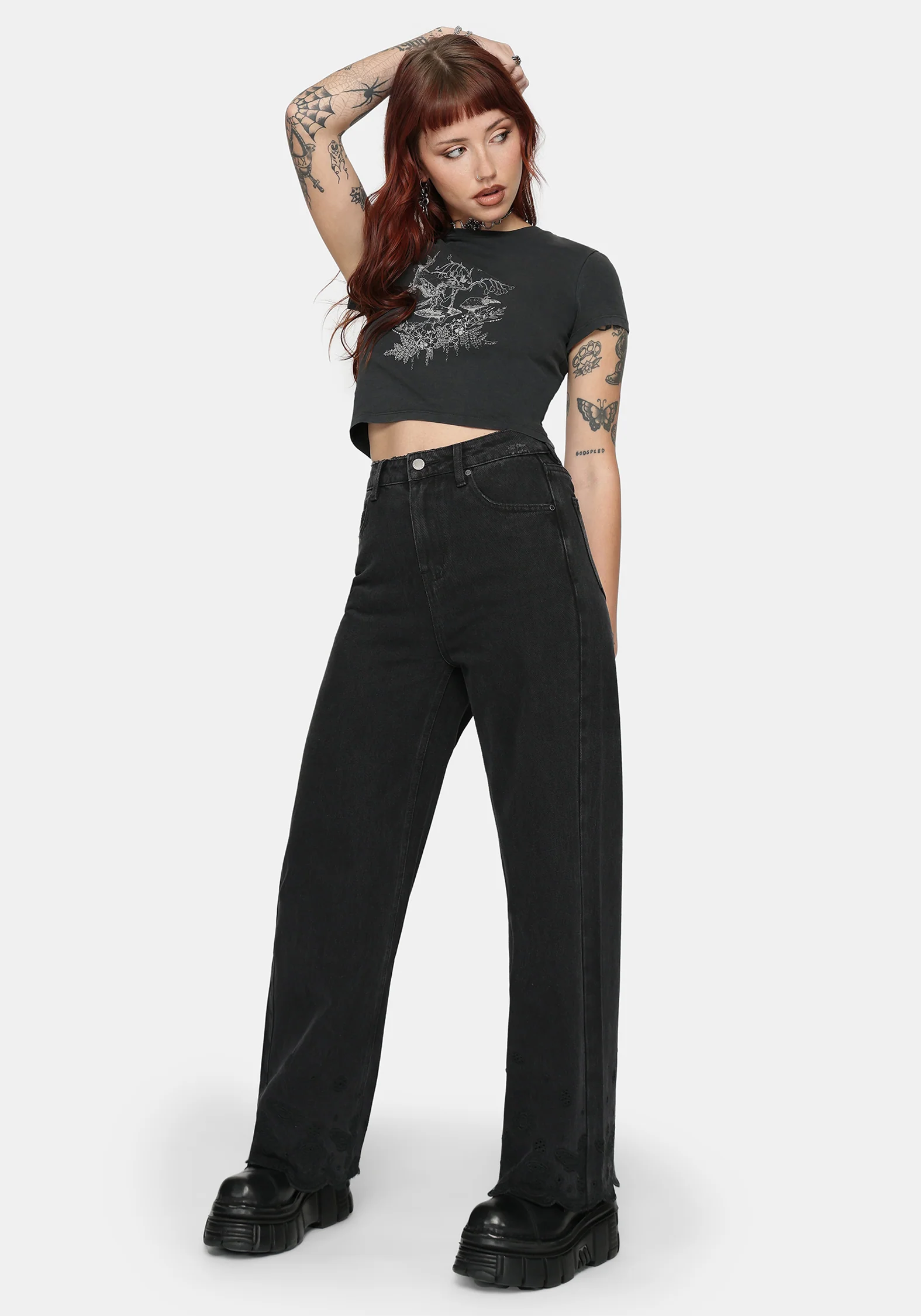 Ayr Broderie Gerade Bein Denim Jean - Image 3