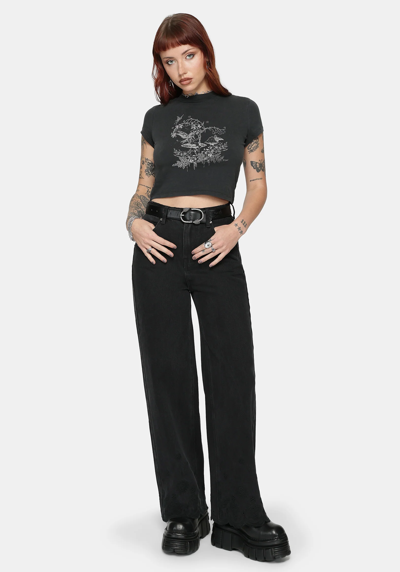 Ayr Broderie Gerade Bein Denim Jean - Image 7