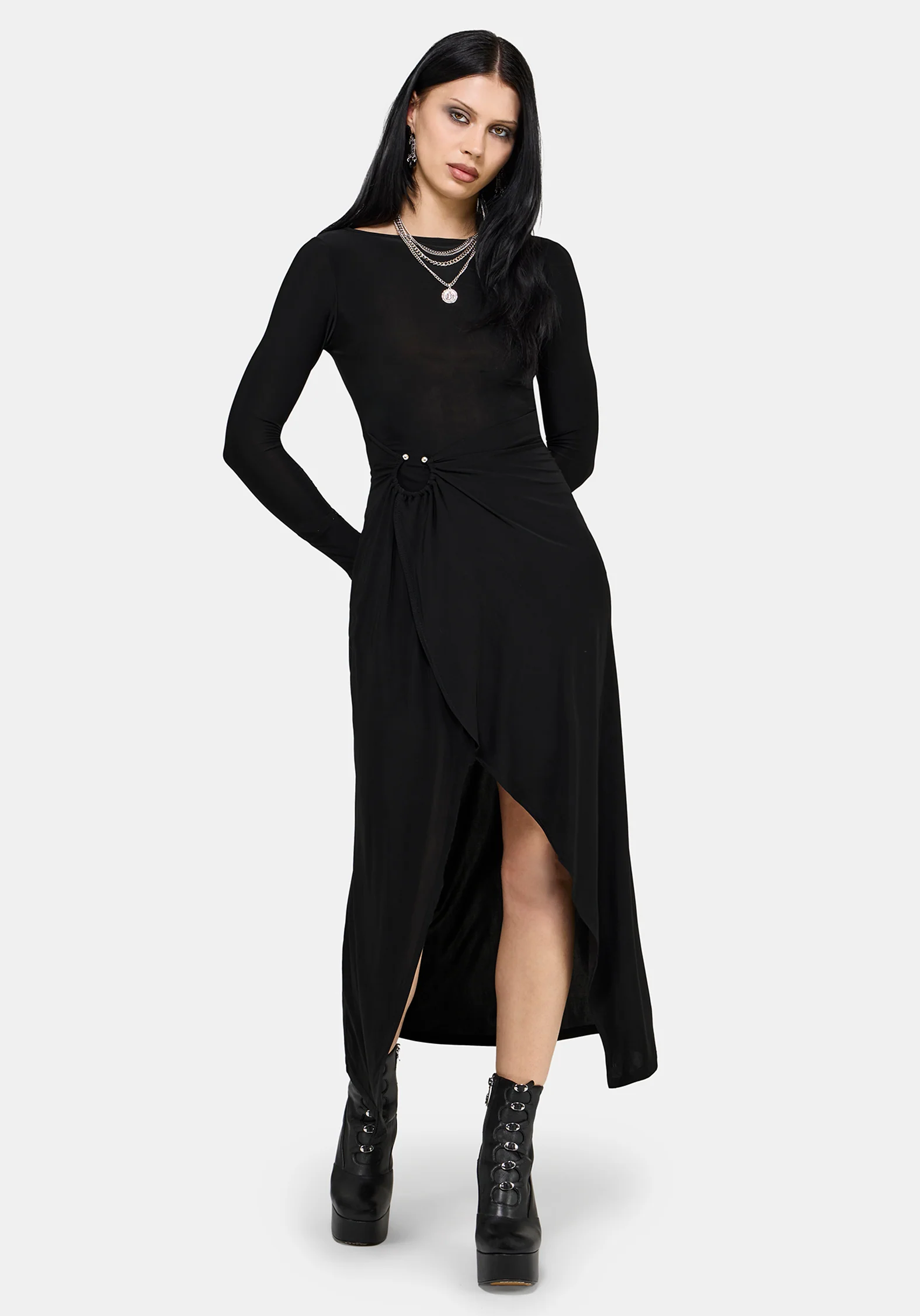 Bellamira Ring Taille Midaxi Kleid - Image 6