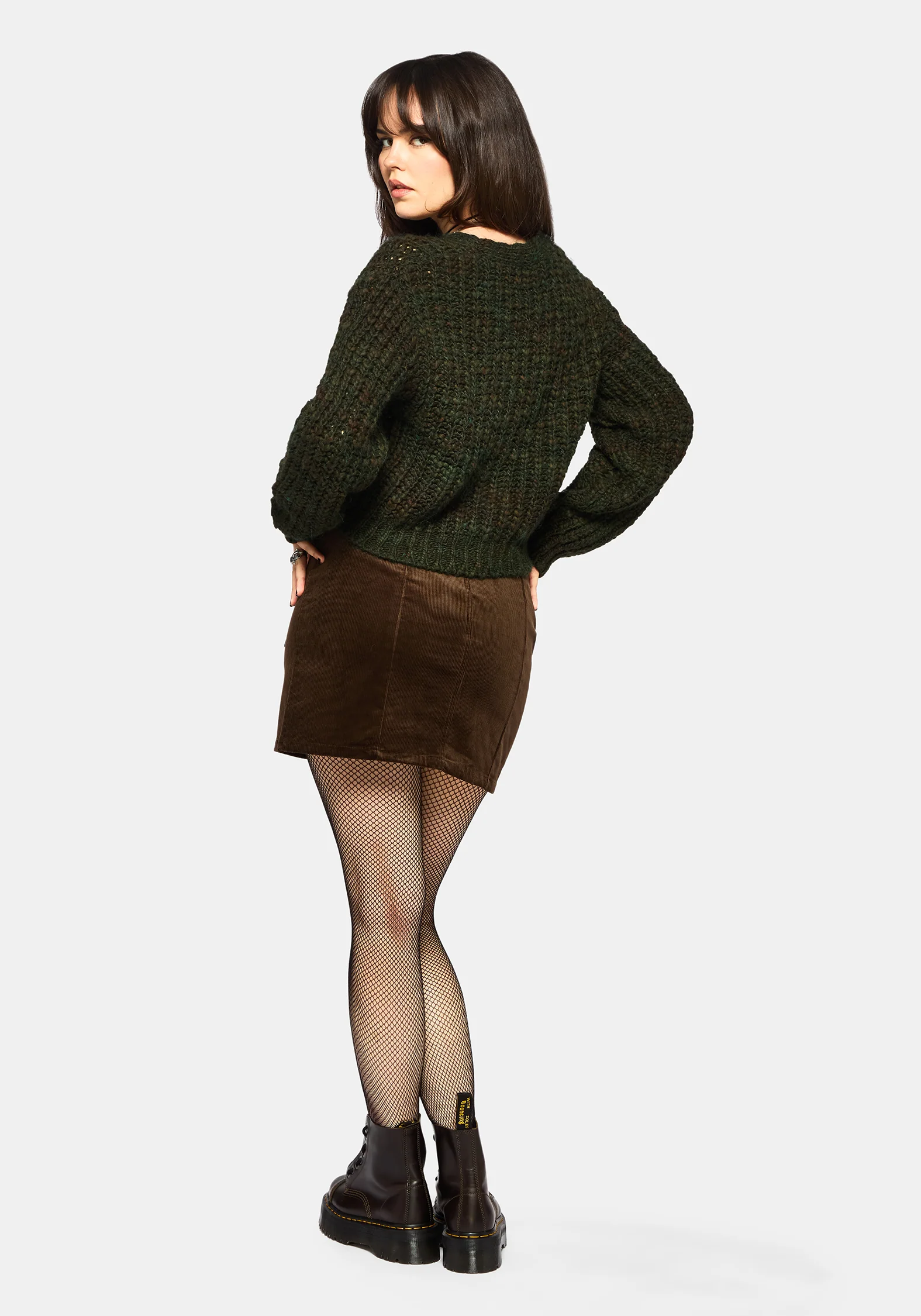 Bracken Grobstrick Ribbed Kurz Geschnitten Gestrickt Cardigan - Image 3