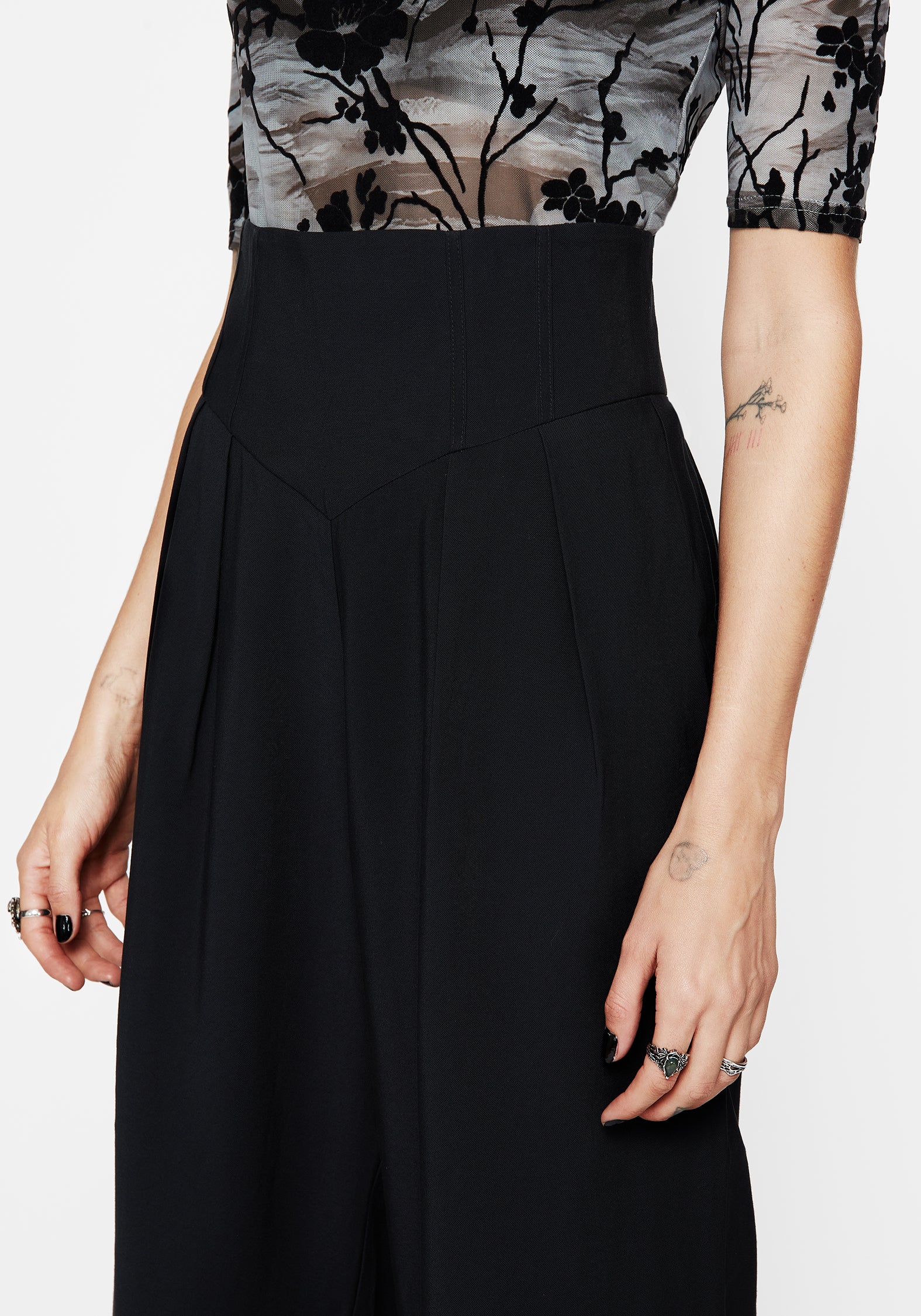 Brenna Korsett Hoch Taille Weit Bein Hose - Image 2