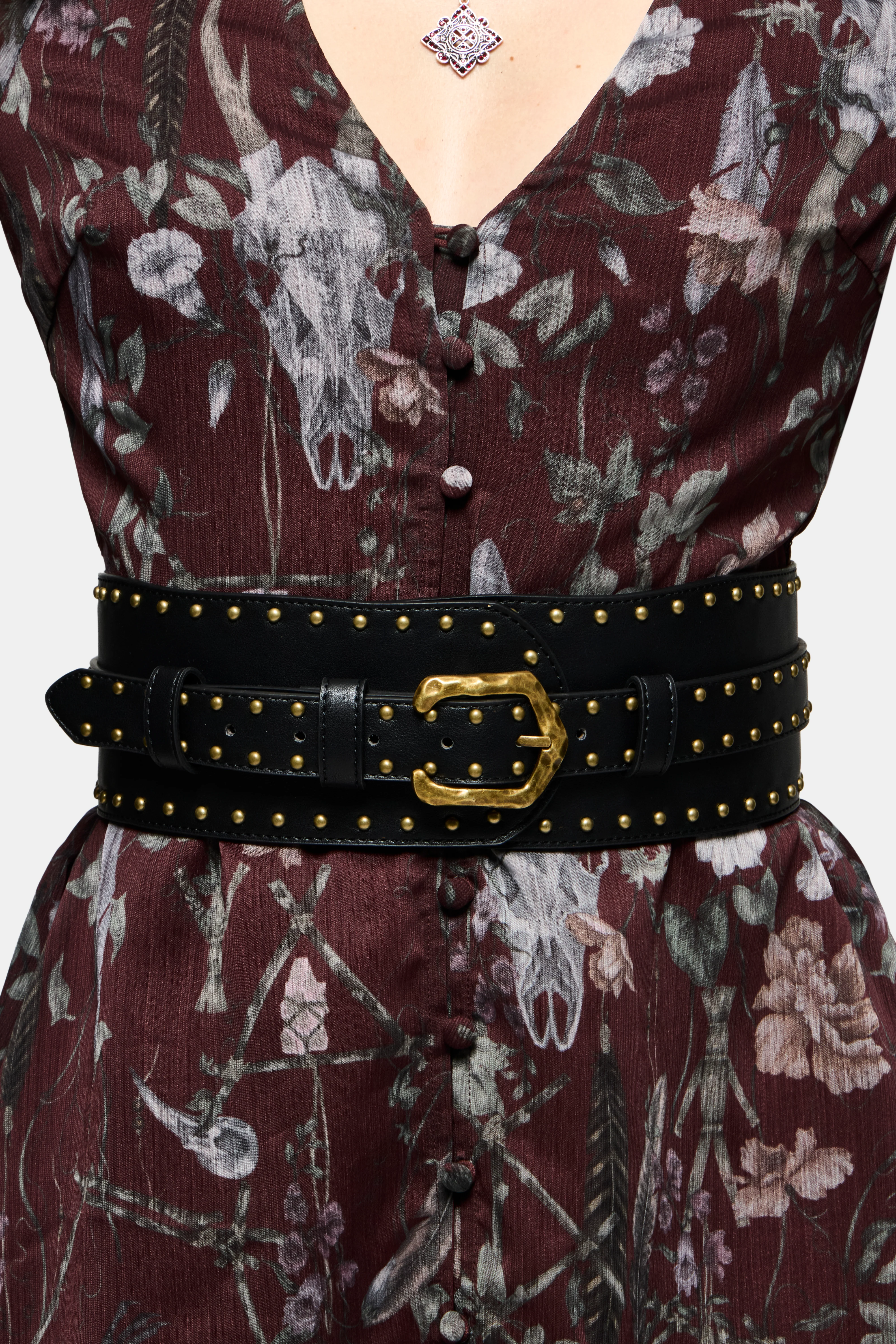 Brux Rivet Detail Mit Schnalle Taille Gürtel - Image 3