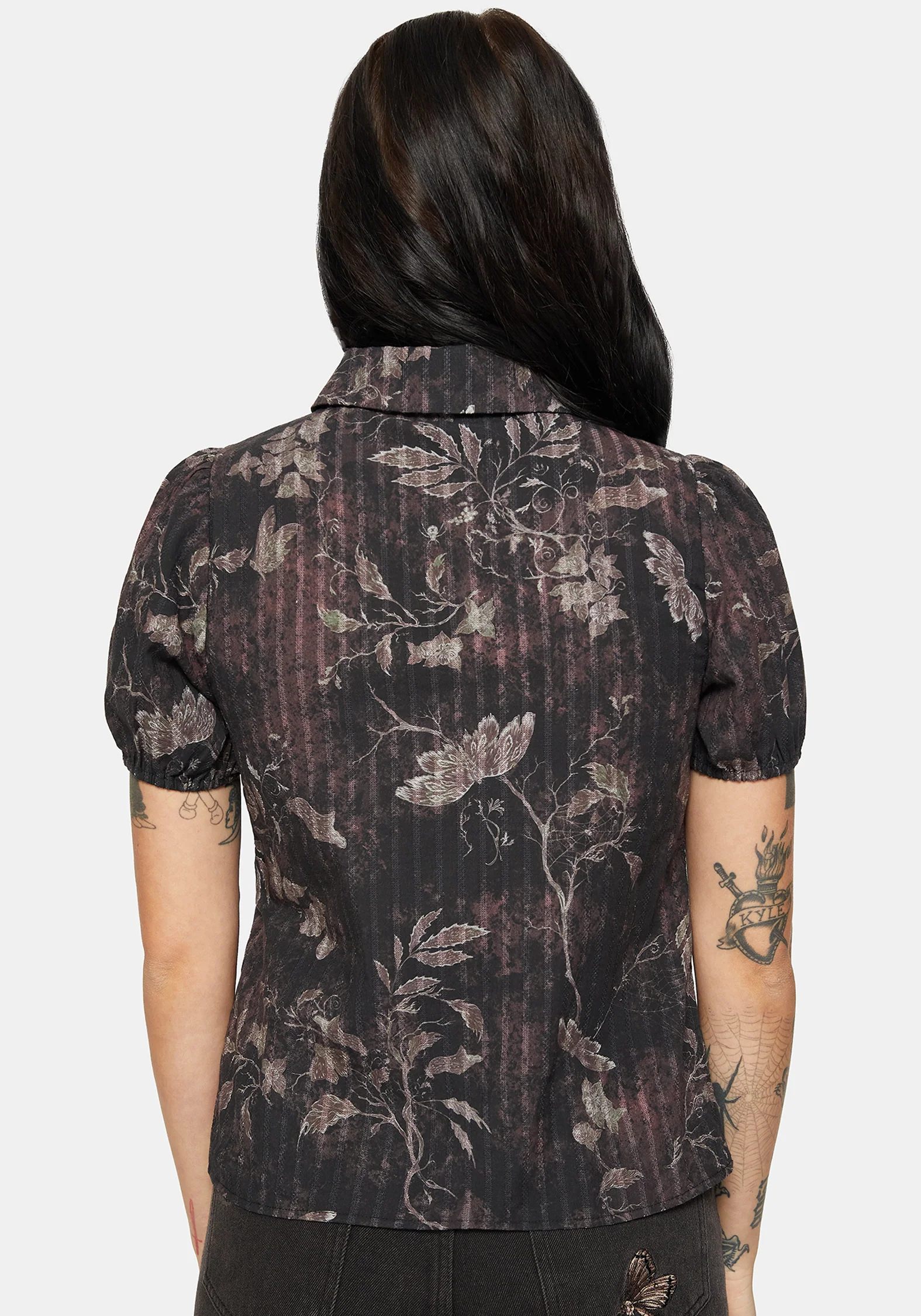 Caelis Druck Puffärmel Ärmel Bluse - Image 3