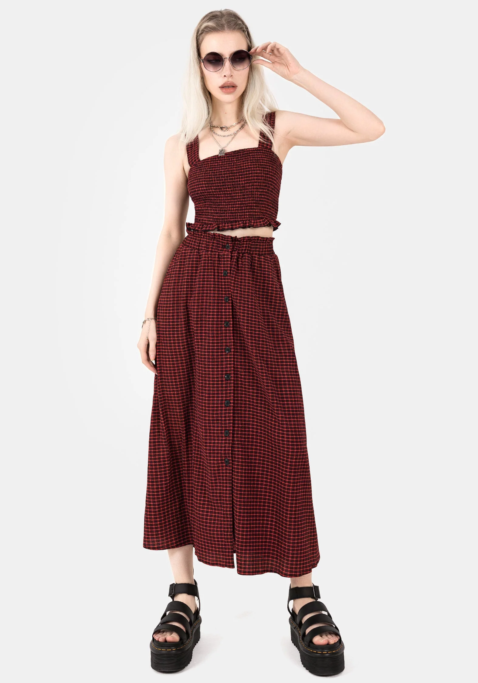 Carmine Strukturiert Prüfen Kurz Top - Image 5