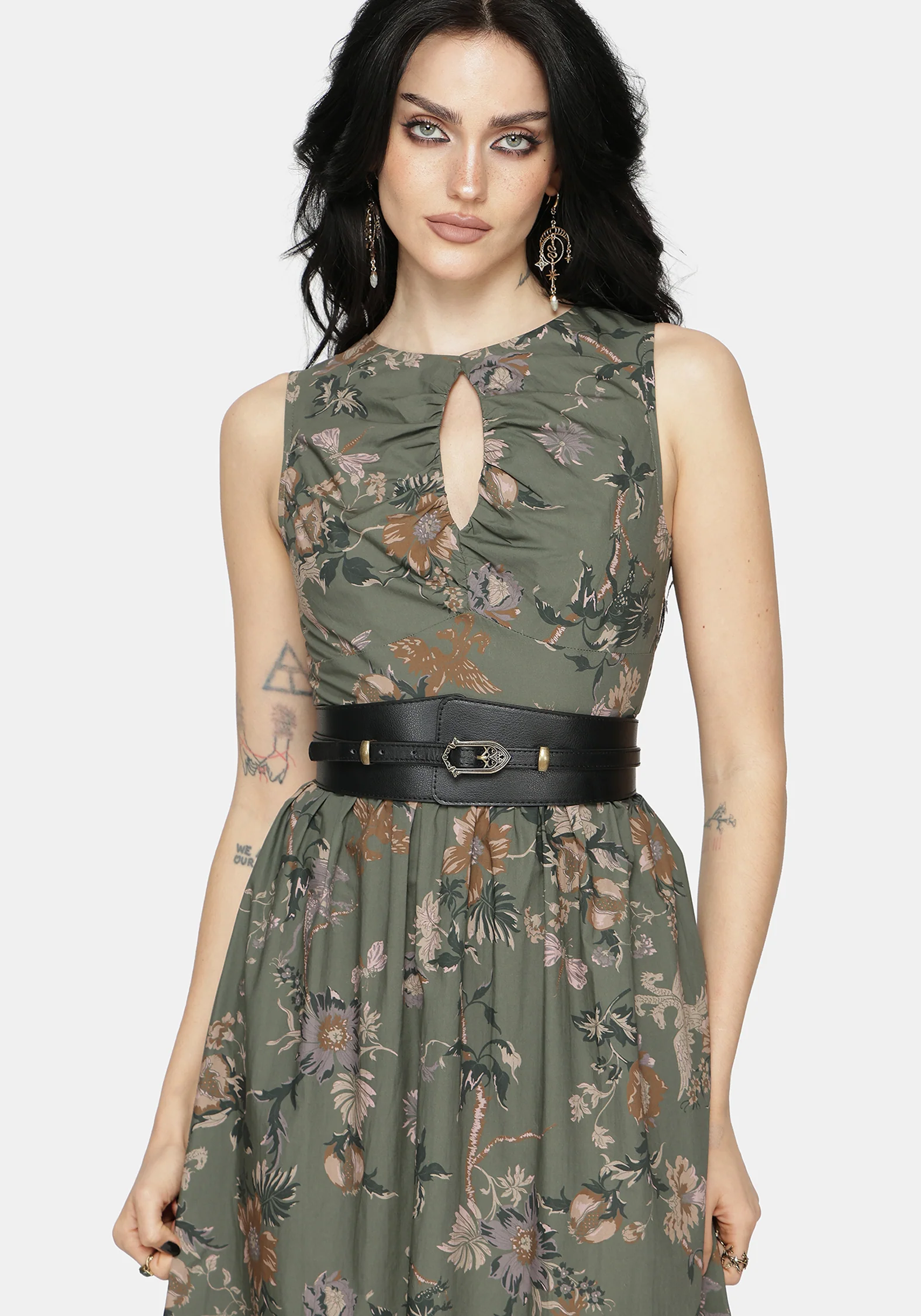 Cathedral Buckle Waist Belt - Gold - Image 2