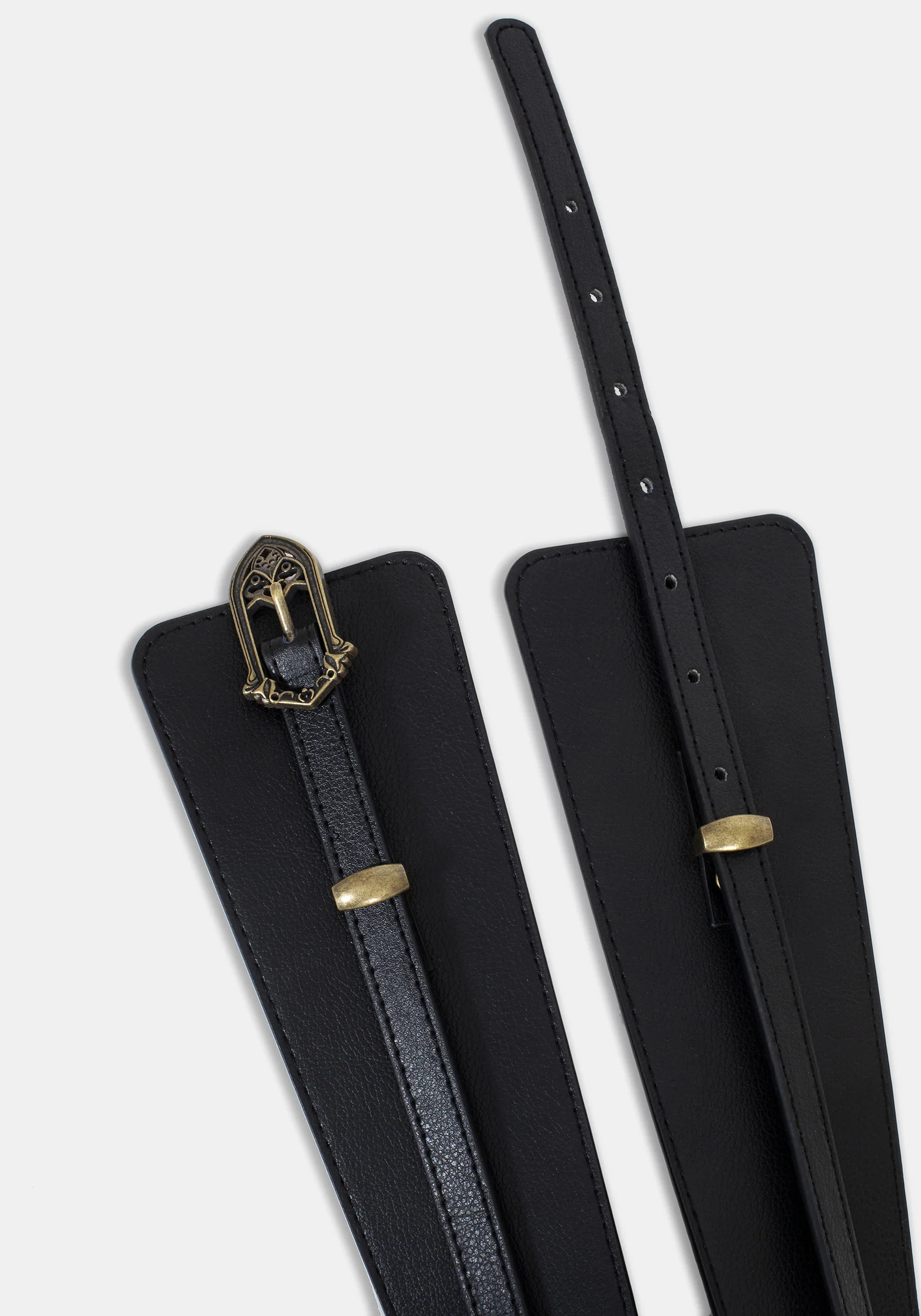 Cathedral Buckle Waist Belt - Gold - Image 8