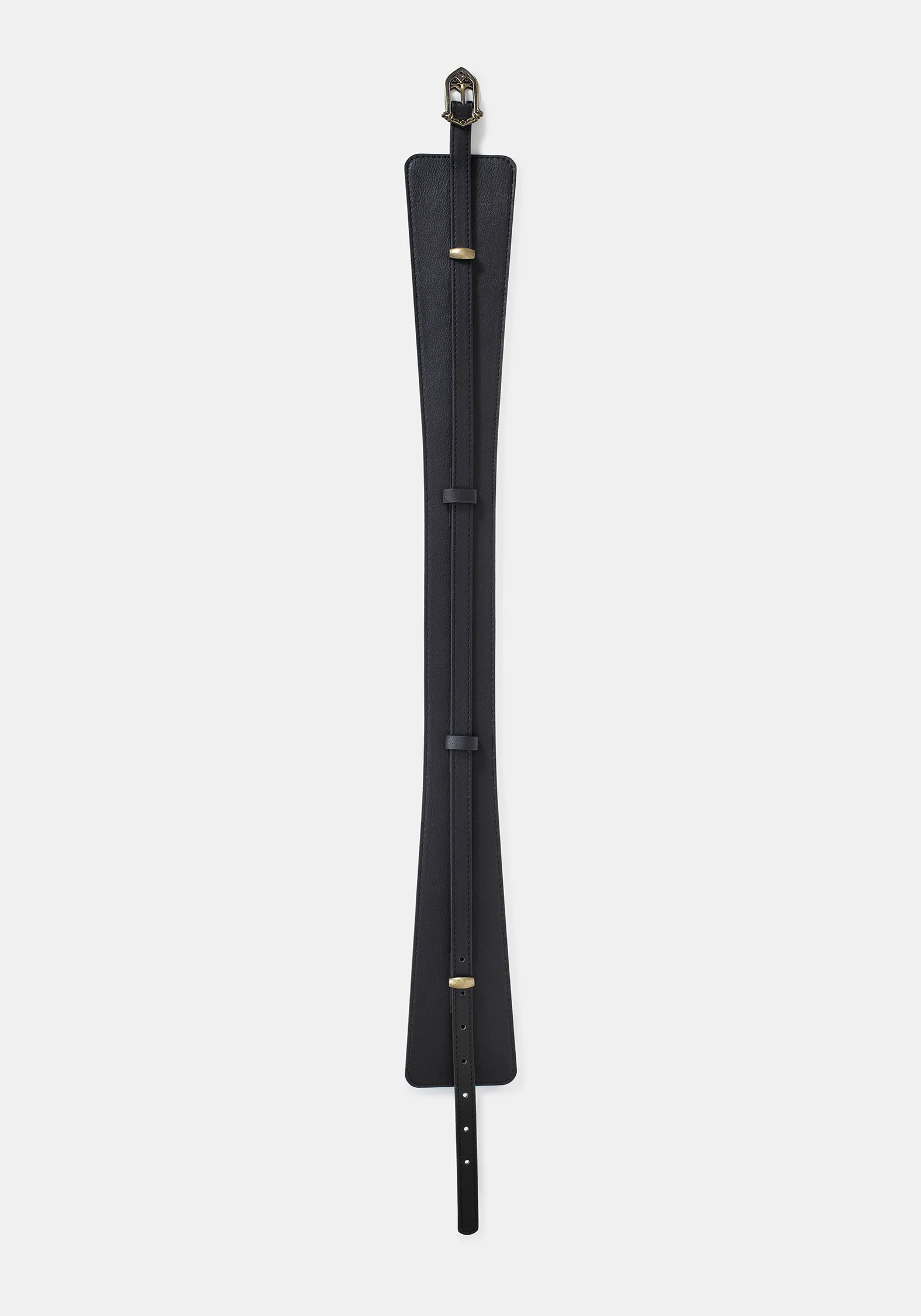 Cathedral Buckle Waist Belt - Gold - Image 9