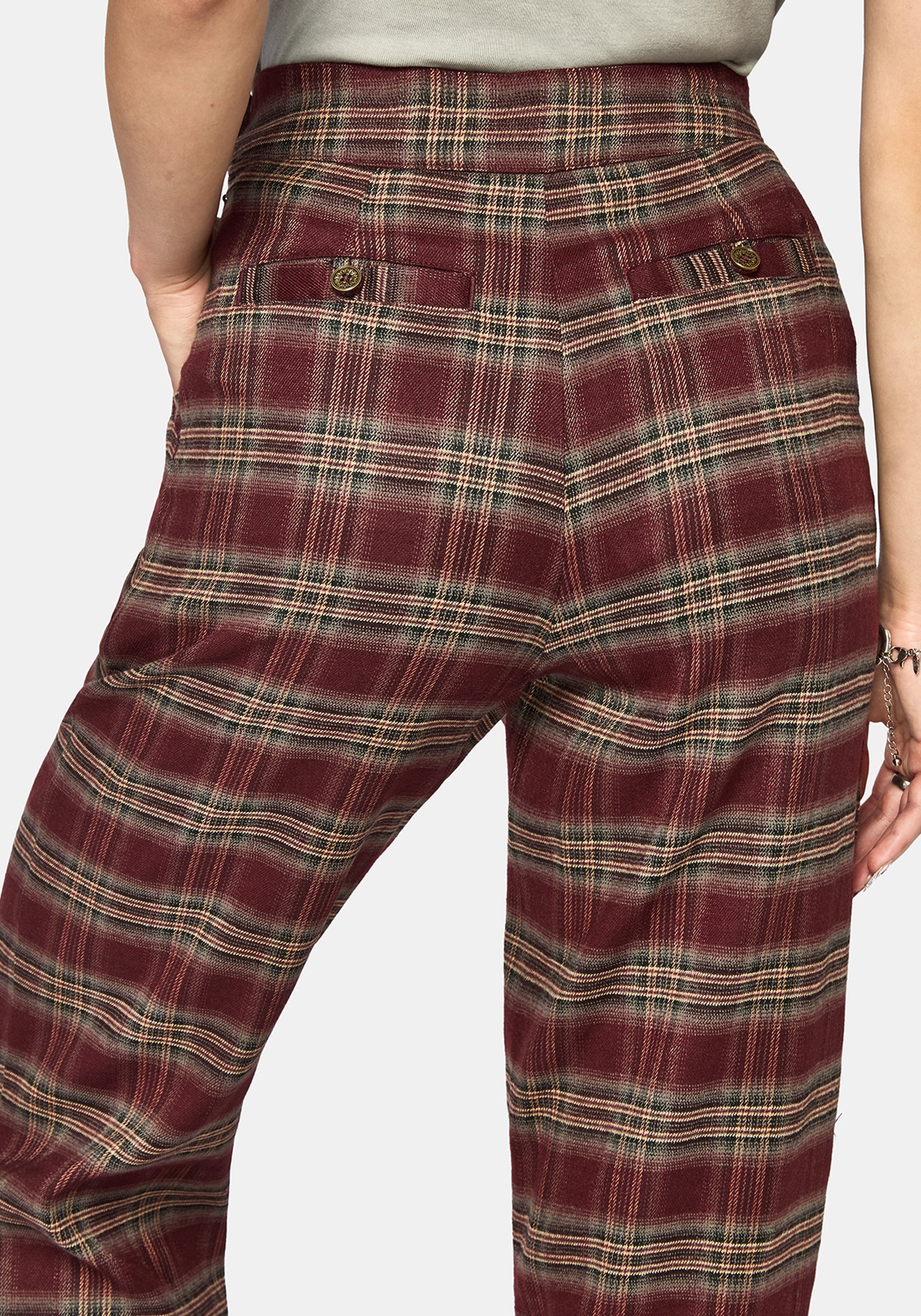 Cecily Buckle Balloon Trouser - Burgundy - Image 6