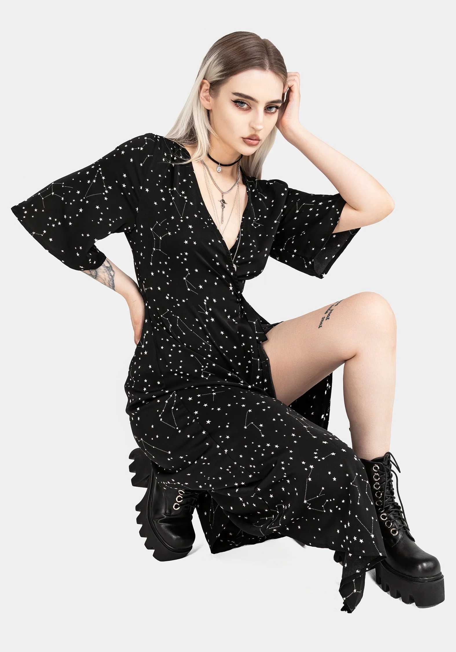 Celestial Midi Kimono Kleid - Image 8