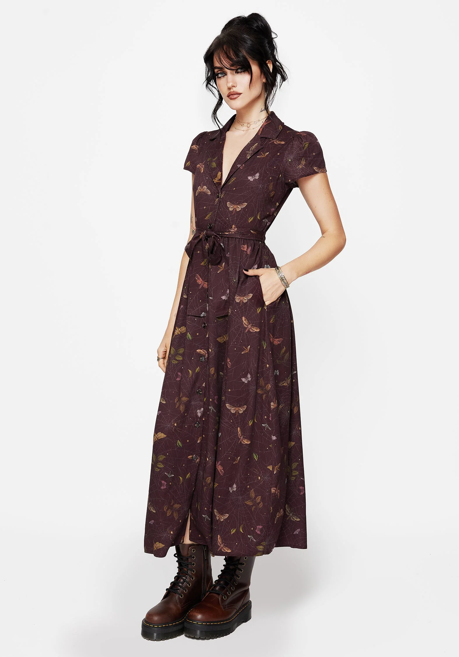 Celia Motte Bedruckt Midi Hemd Kleid - Image 4