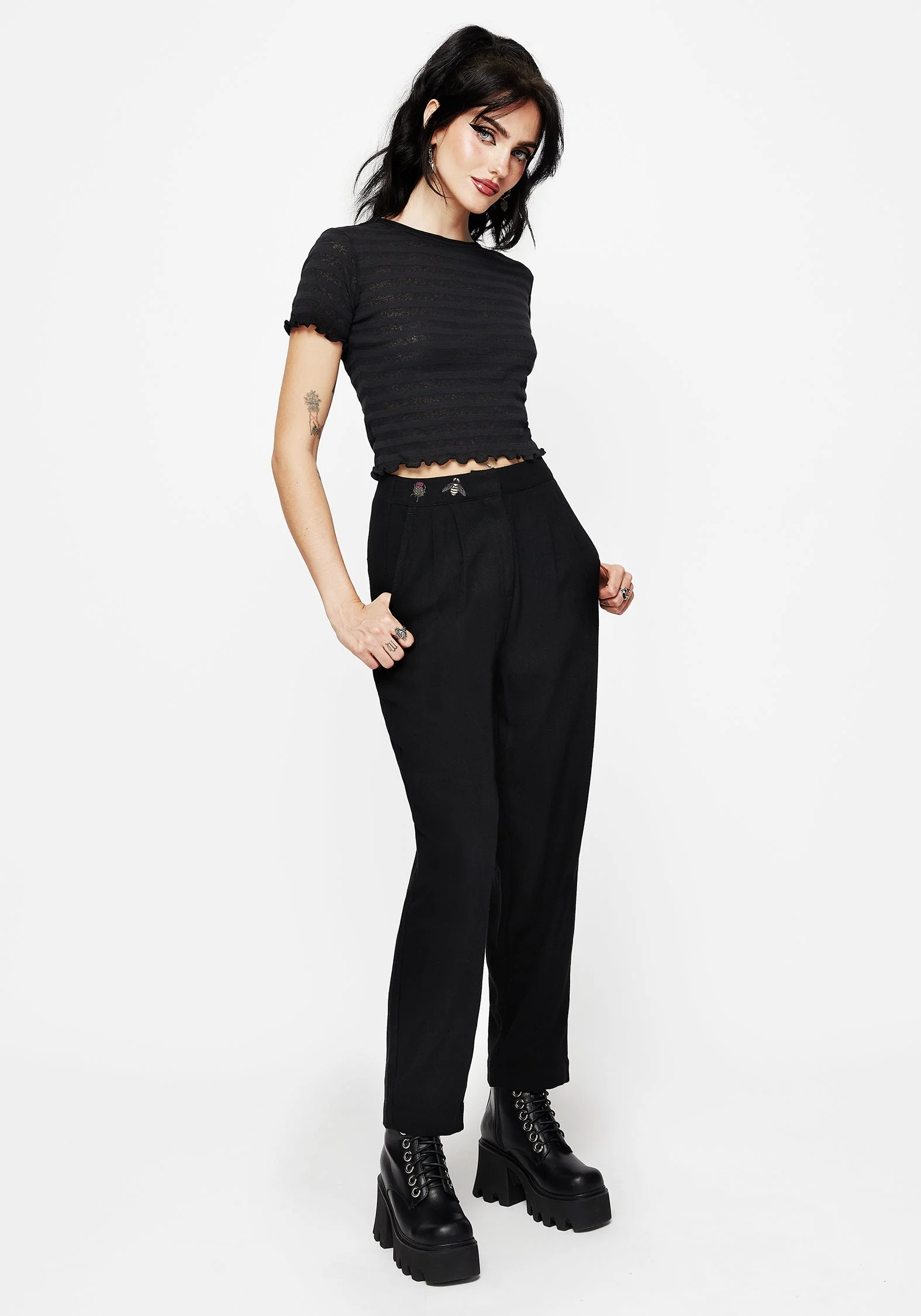 Chloris Bestickt Taille Ballon Hose - Image 4
