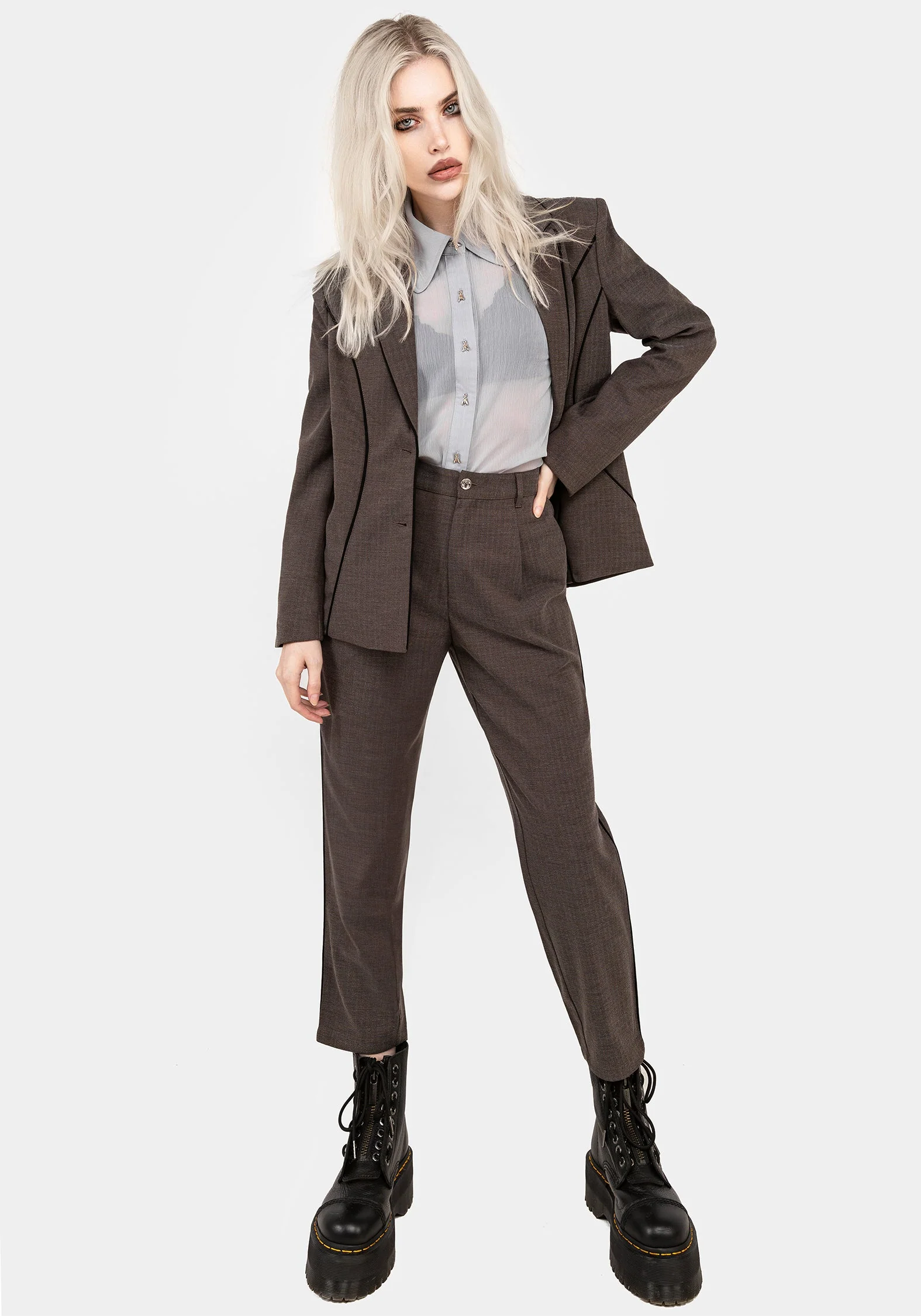 Cointrelle Fischgrät Paspeliert Blazer - Image 6