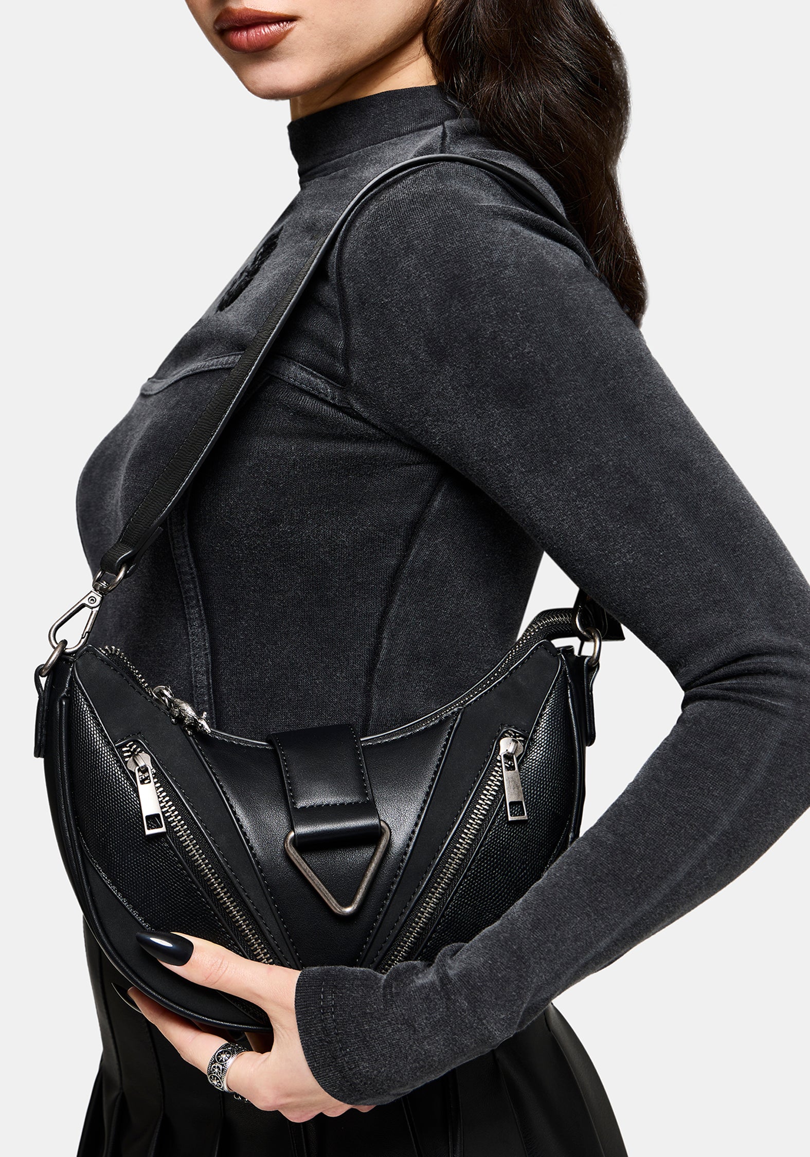Colette Rat Reißverschluss Triangle Beschläge Schulter Tasche - Image 9