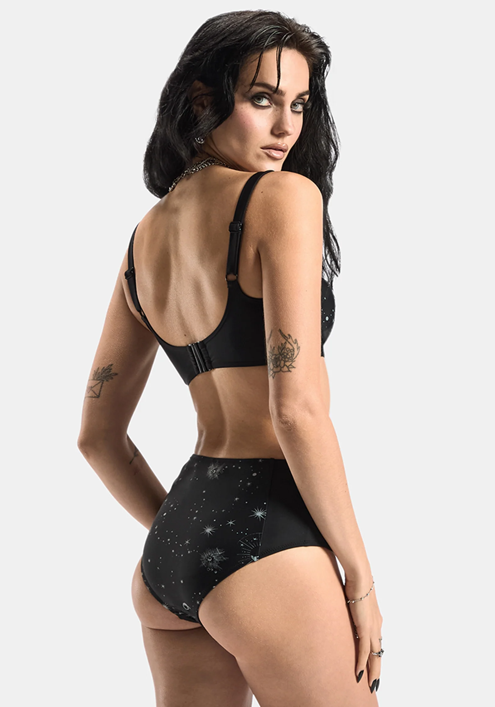 Comet Celestial Bedruckt Hoch Taille Bikini Bottom - Image 3