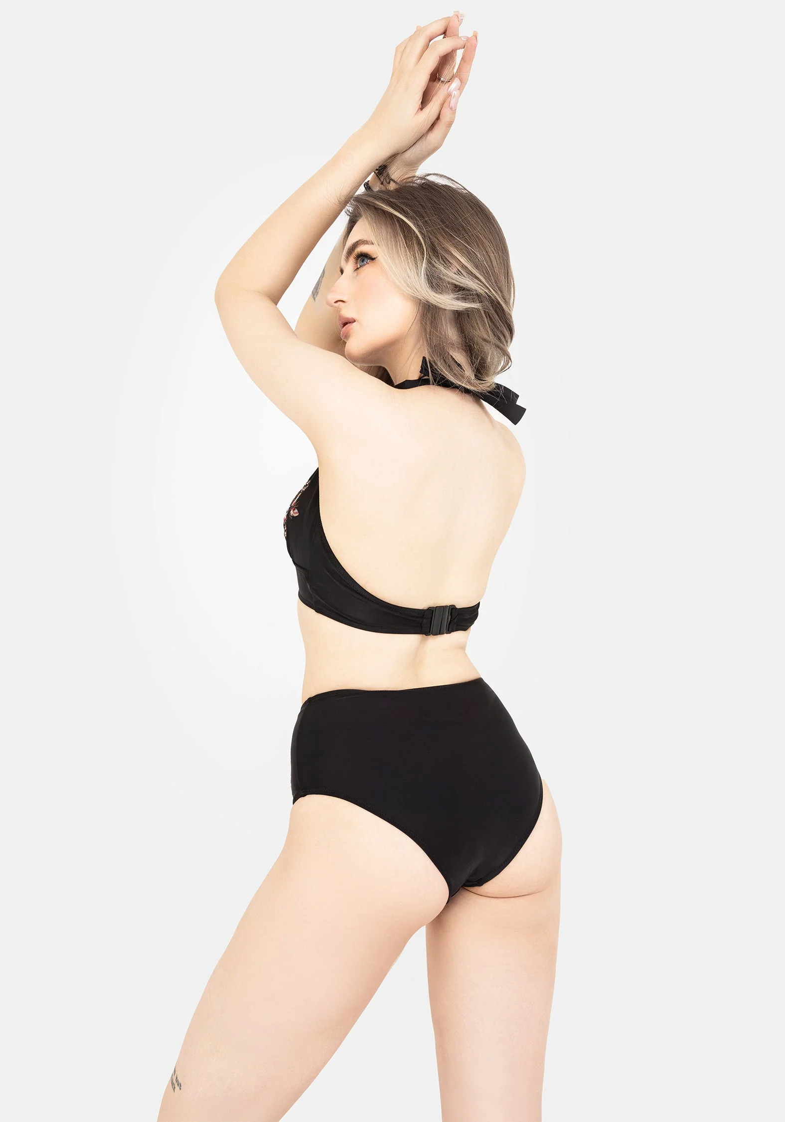 Copia Blumenmuster Bestickt Hoch Taille Schwimmen Unterteile - Image 3