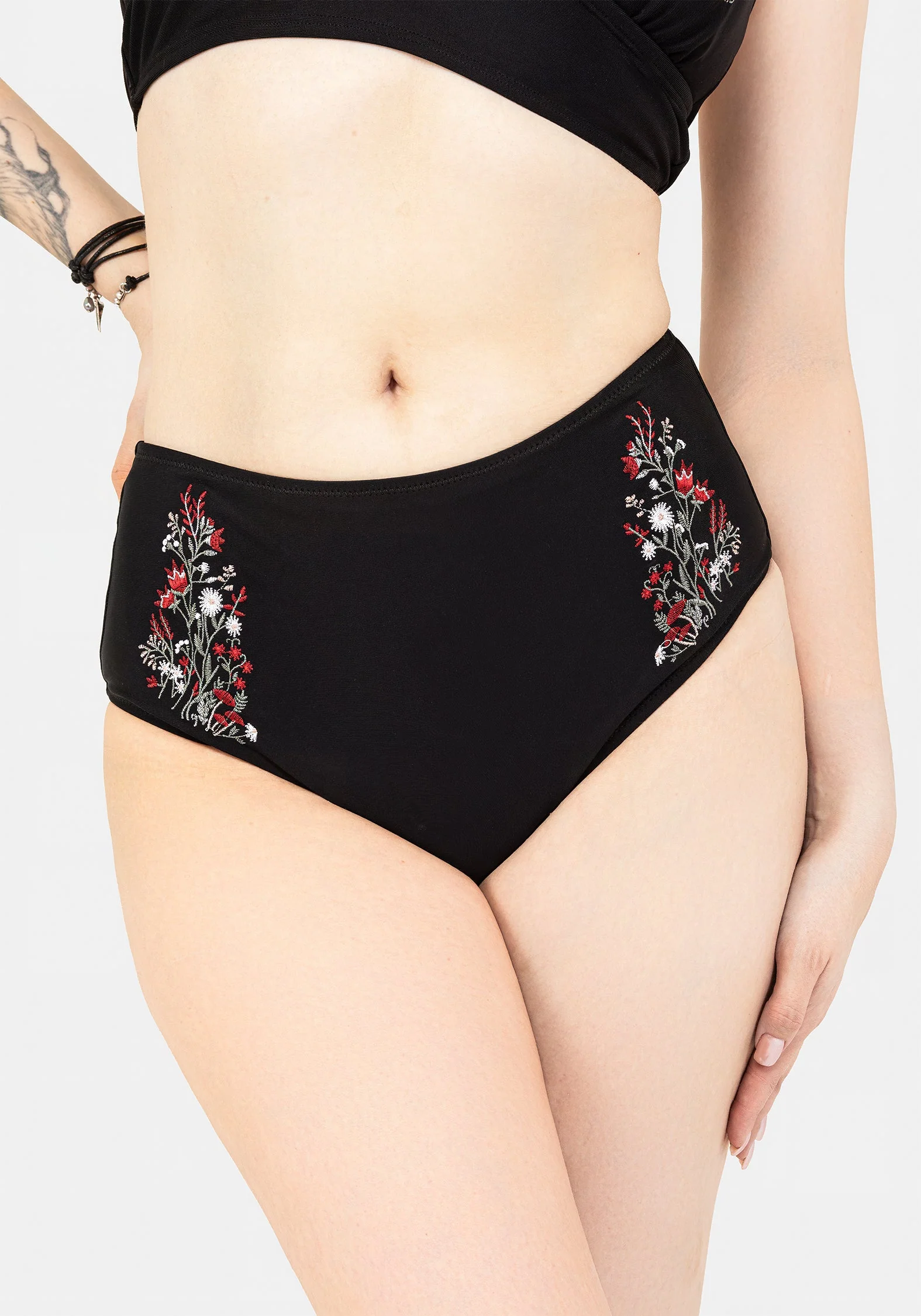 Copia Blumenmuster Bestickt Hoch Taille Schwimmen Unterteile - Image 6
