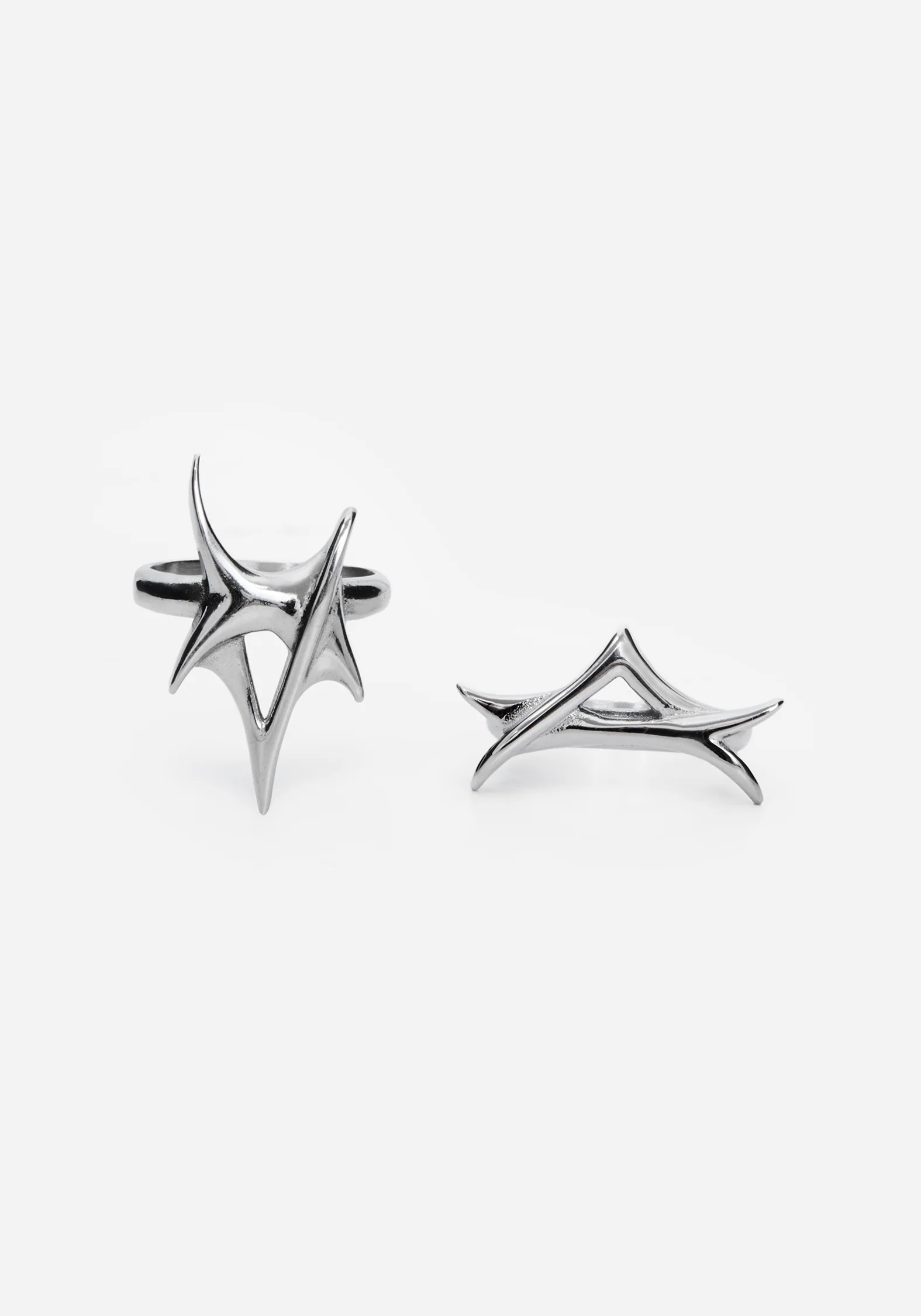 Crixel Spike Stainless Steel Rings Set of 2 - Image 3