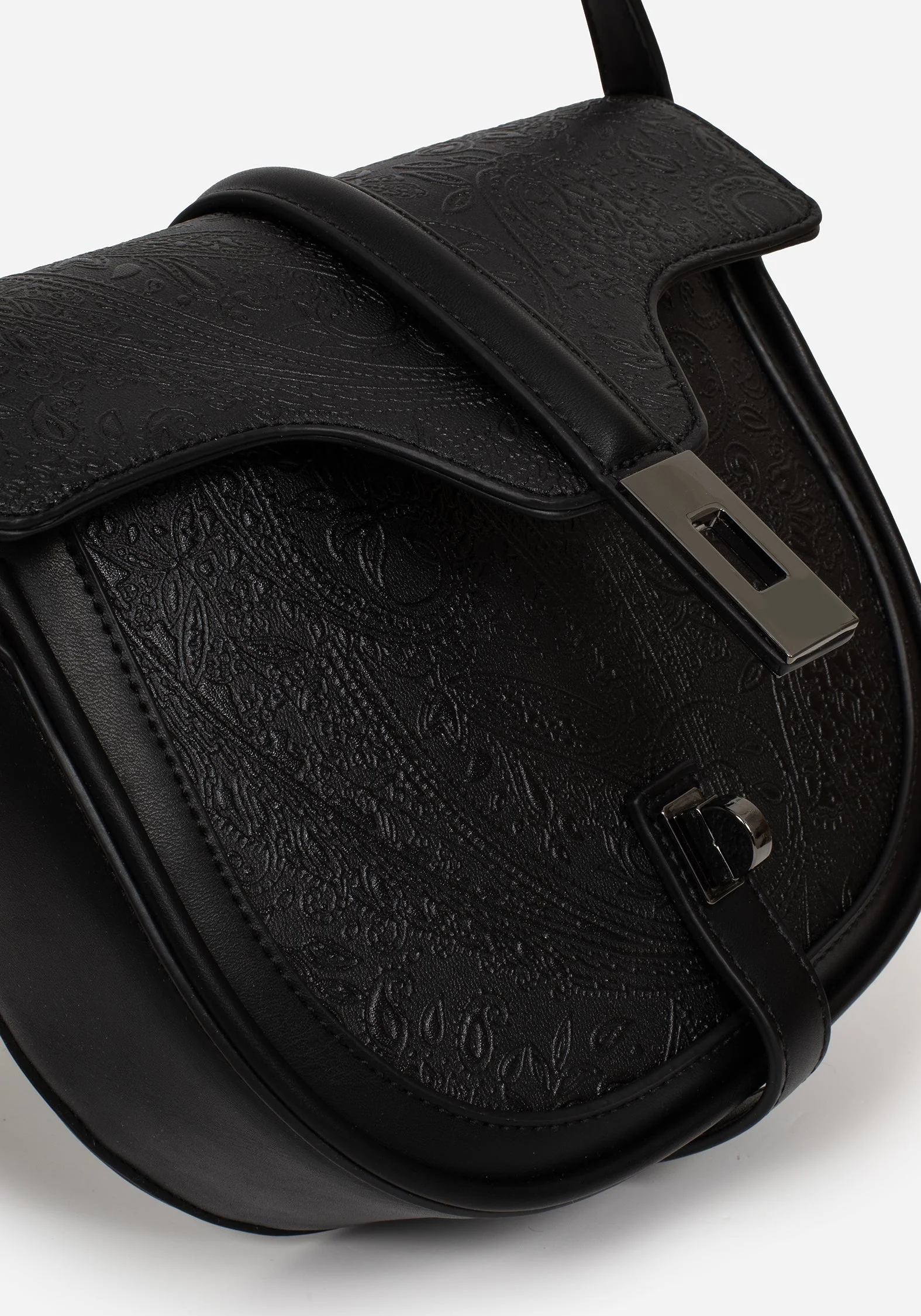 Cypress Paisley Geprägt Crossbody Schulranzen Tasche  Schwarz - Image 6
