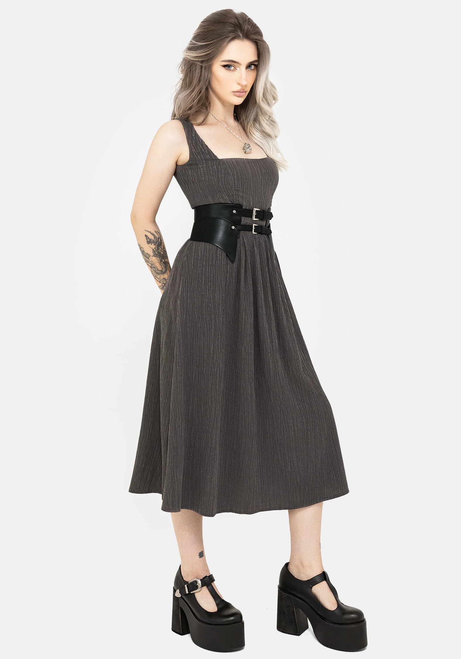 Darkside Korsett Midi Kleid - Image 7
