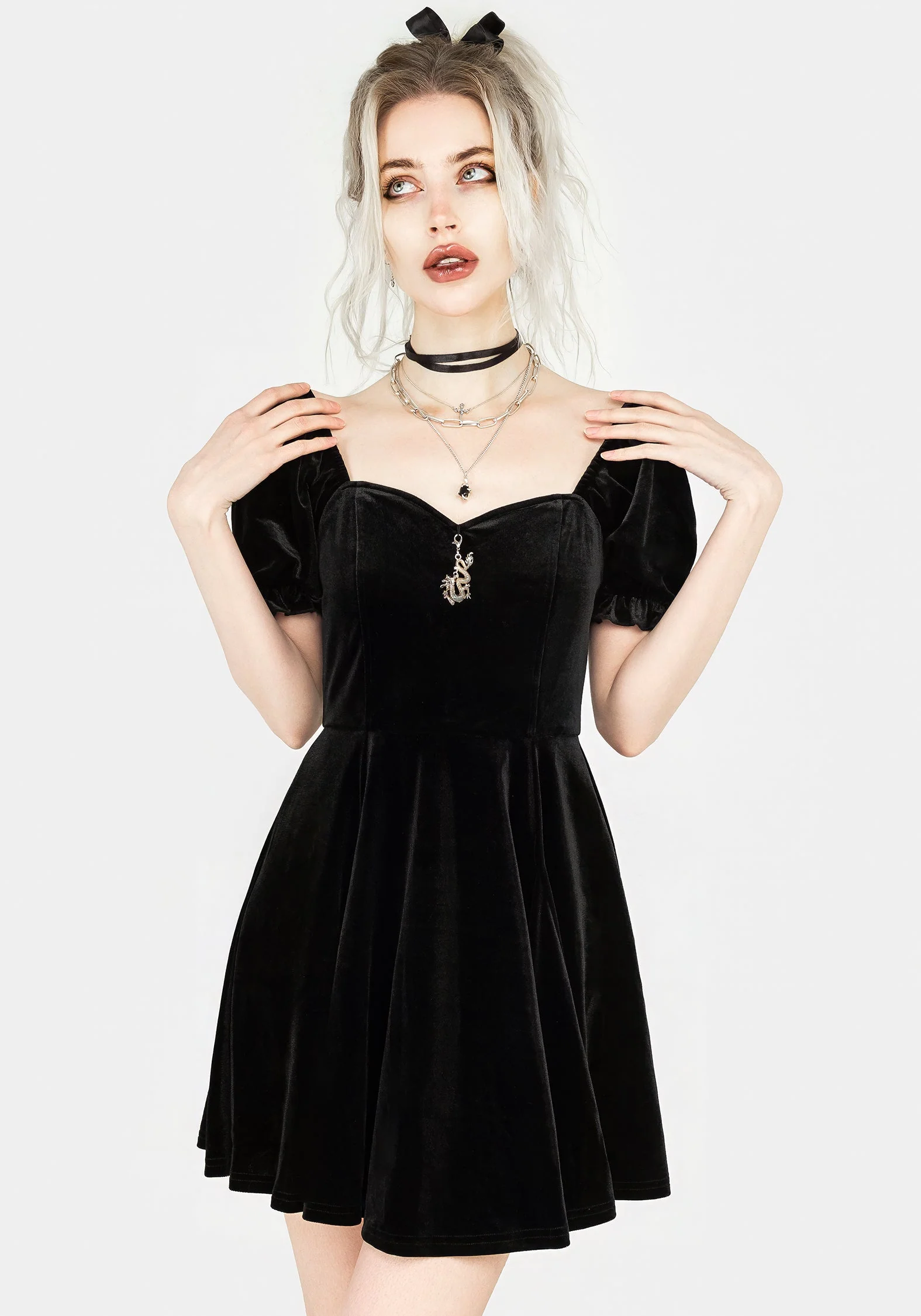 Drakon Velours Korsett Mini Kleid - Image 4