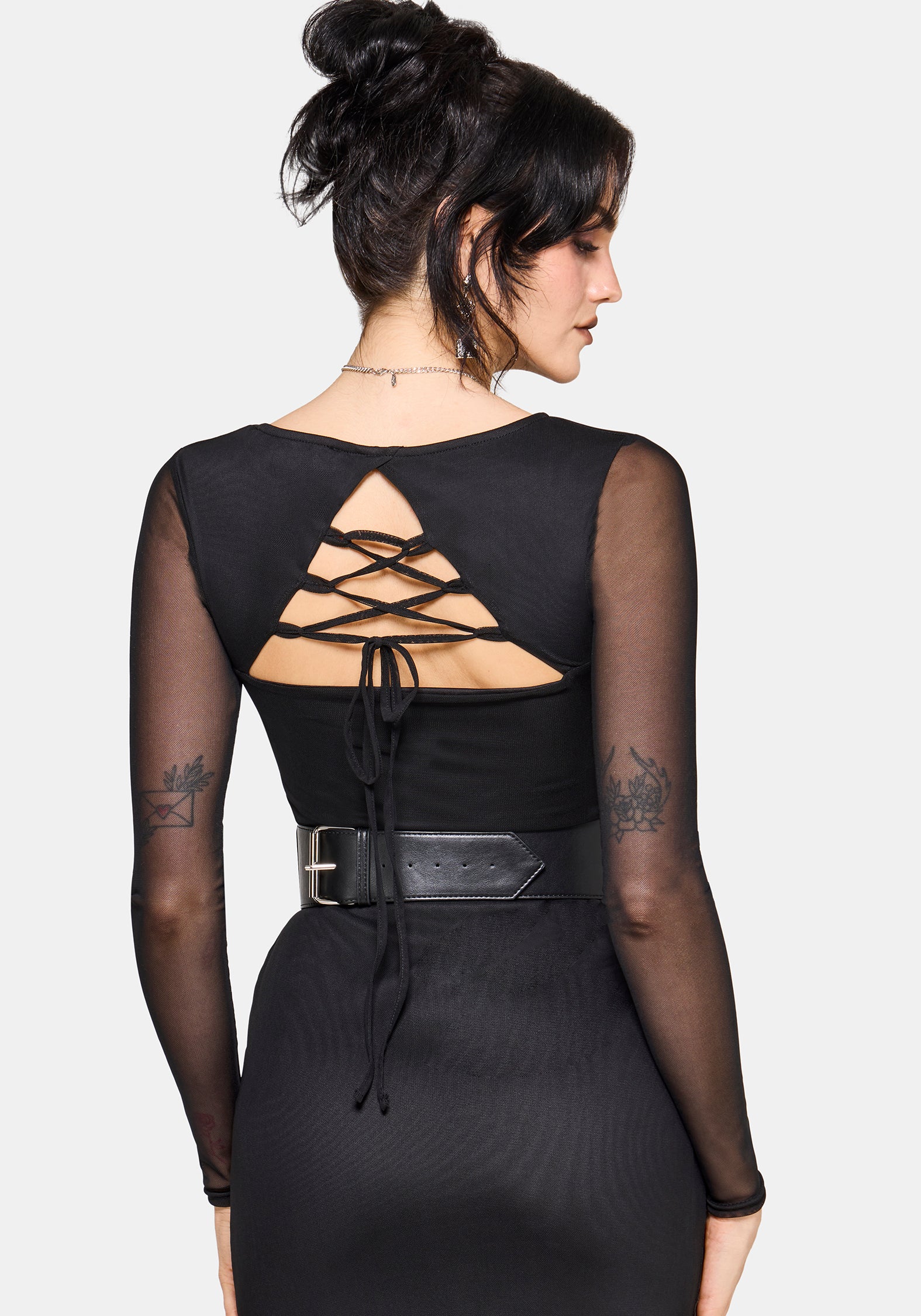Ebonine Rückenfrei Maxi Kleid - Image 4