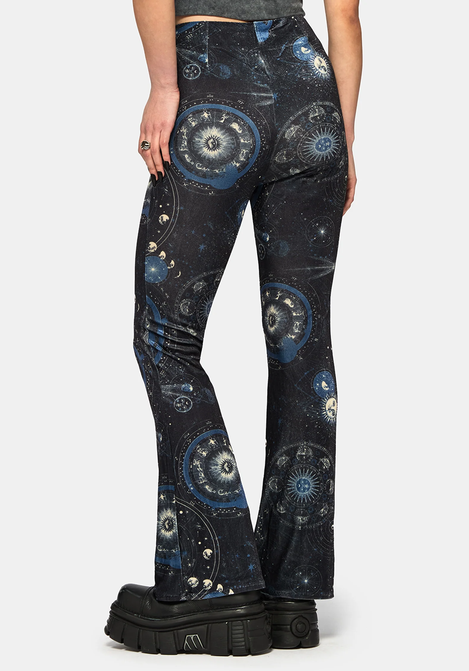 Elise Celestial Velours Geteilt Saum Ausgestellt - Image 2