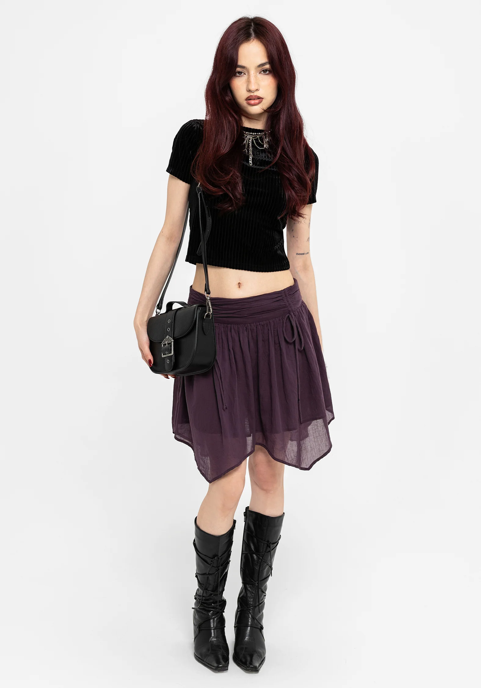 Eliza Textured Hanky Mini Skirt - Image 4