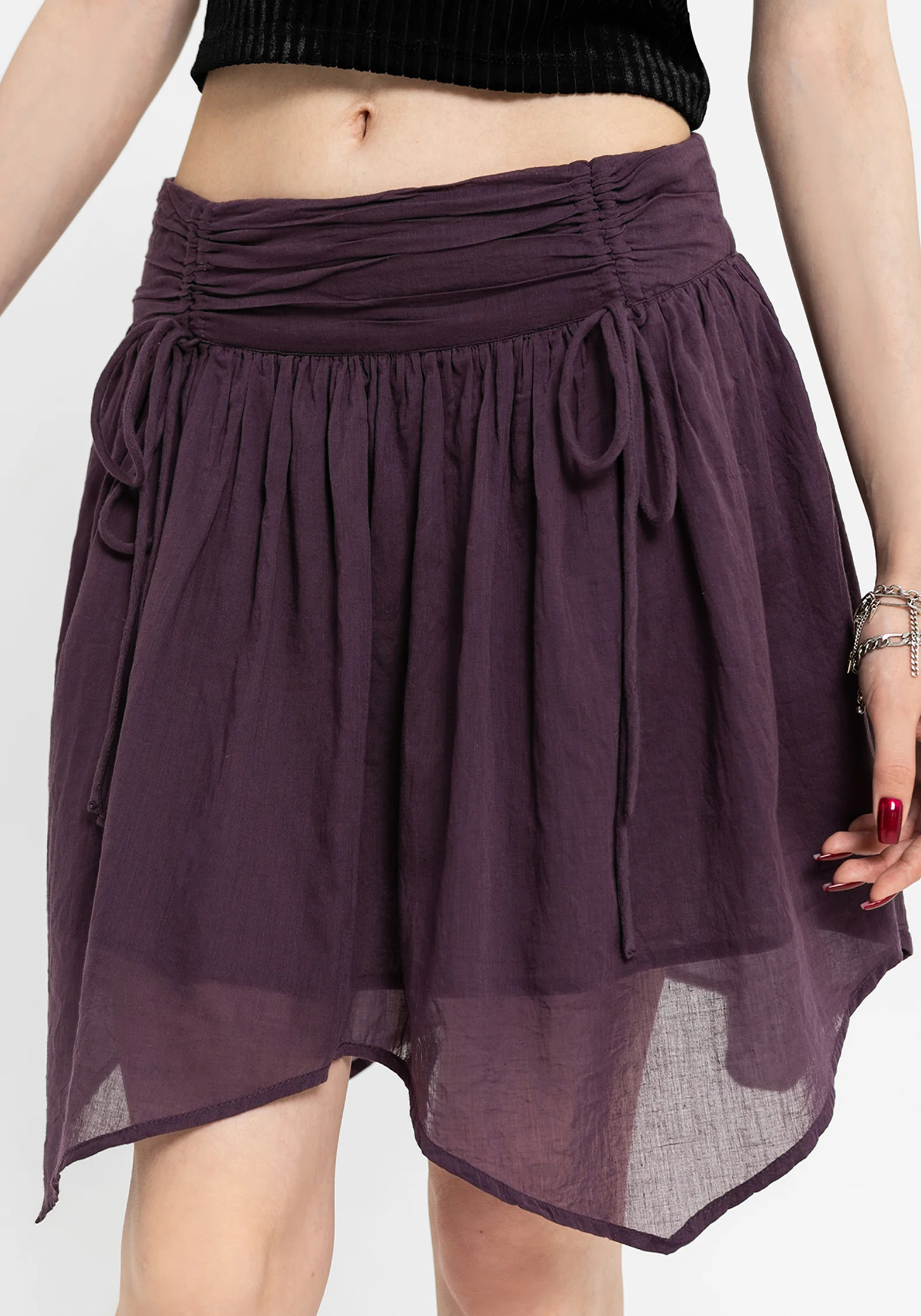 Eliza Textured Hanky Mini Skirt - Image 6