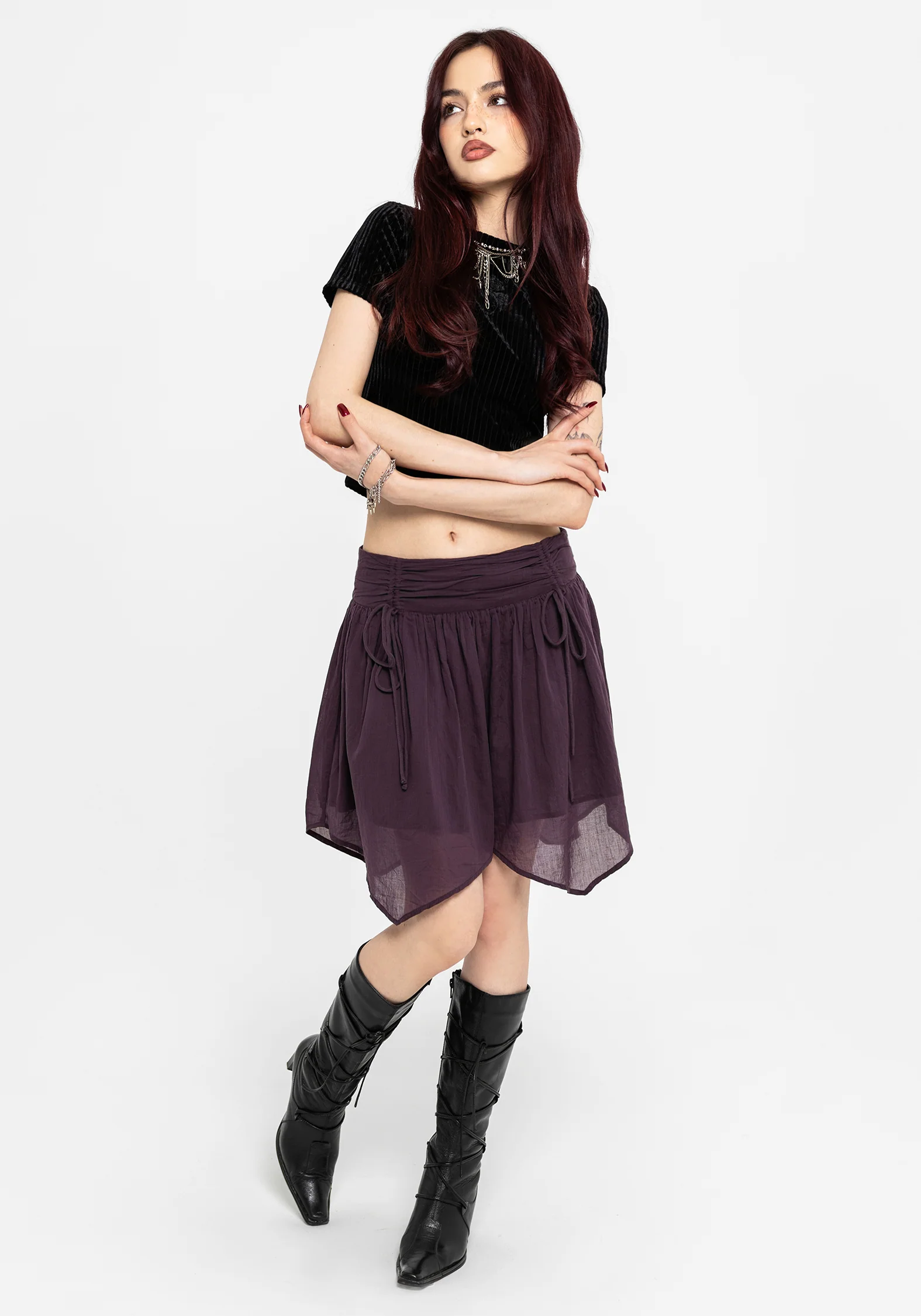 Eliza Textured Hanky Mini Skirt - Image 7