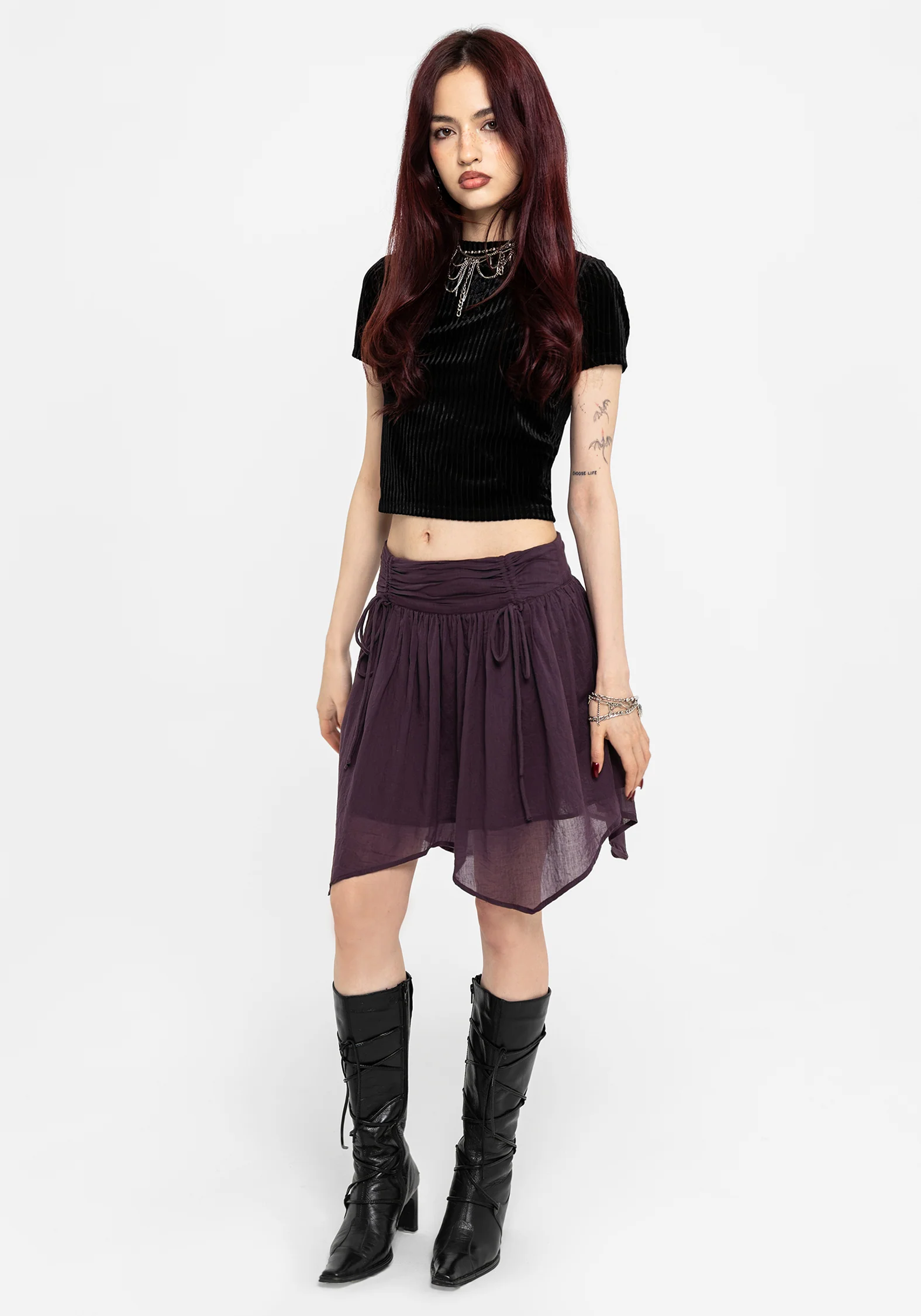 Eliza Textured Hanky Mini Skirt - Image 8