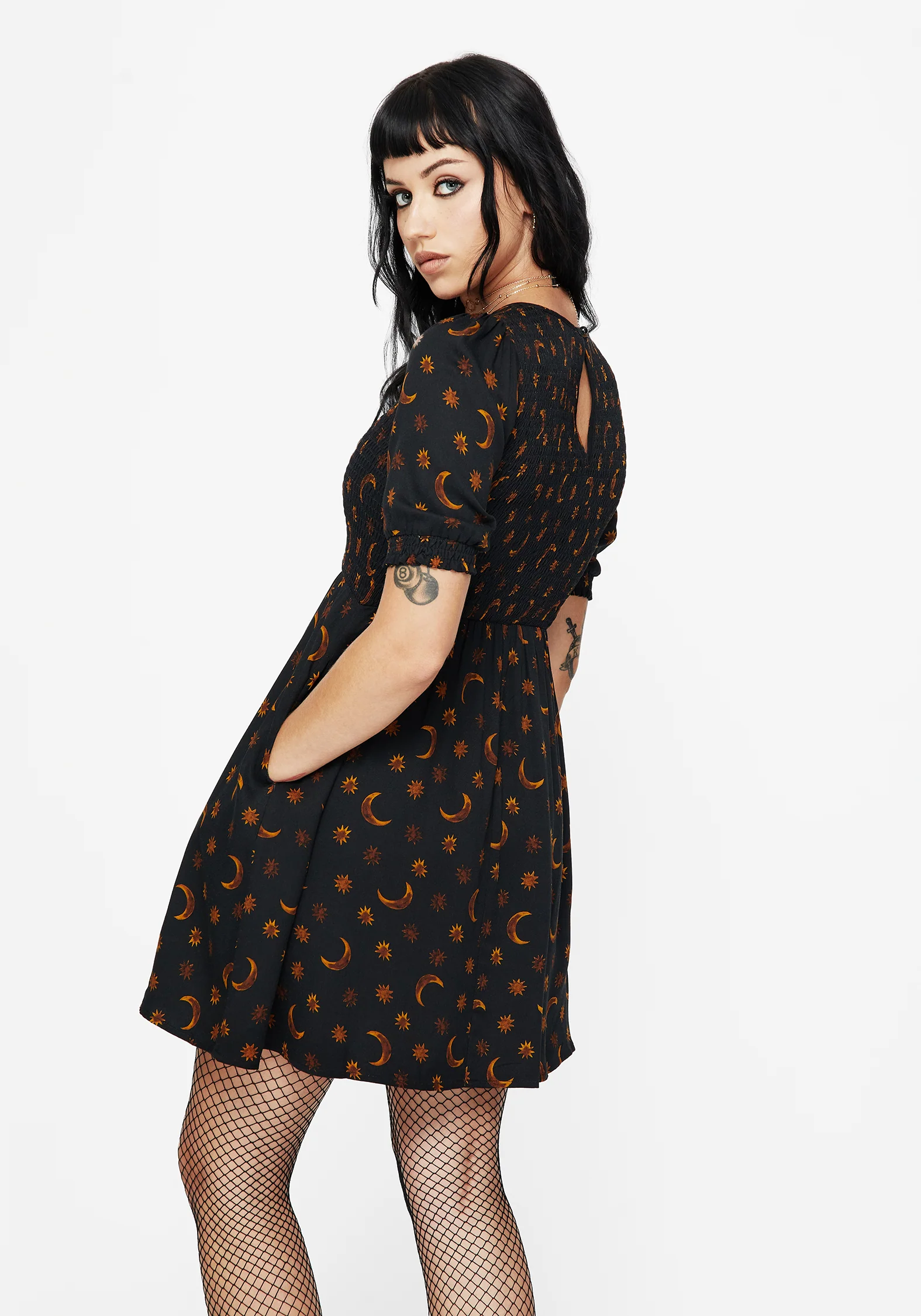 Elura Celestial Druck Mini Kleid - Image 3