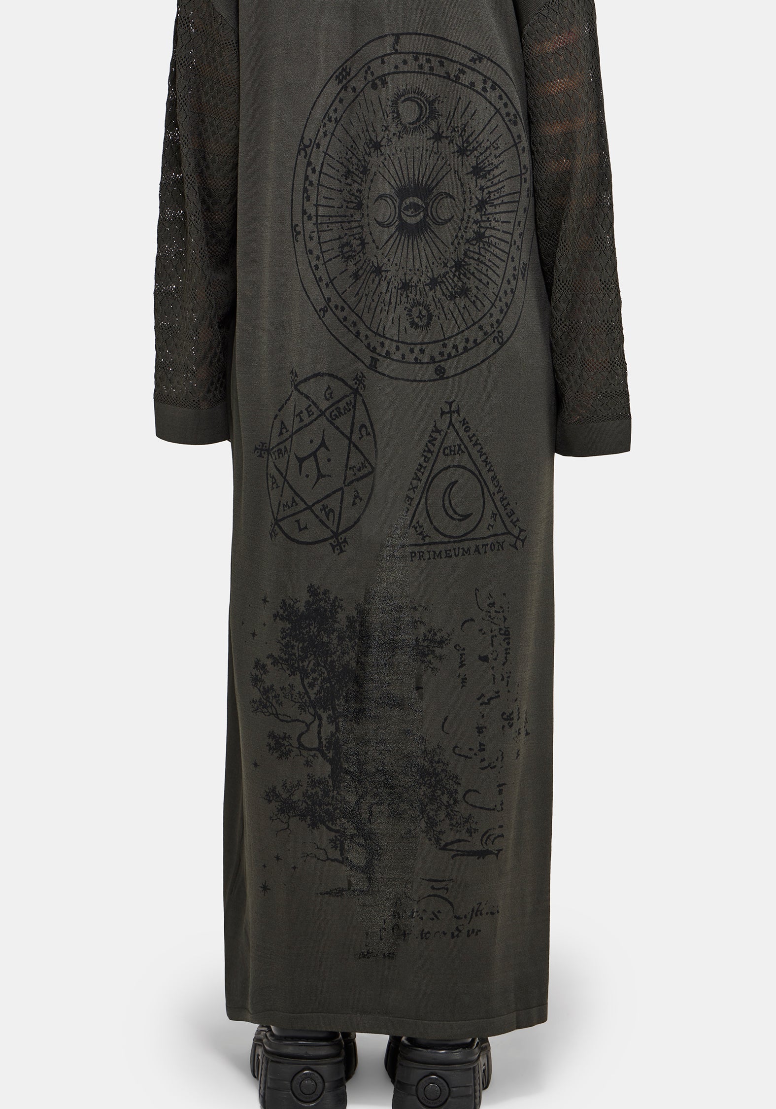 Evander Kosmisch Astrologie Lightweight Langschnitt Cardigan - Image 4