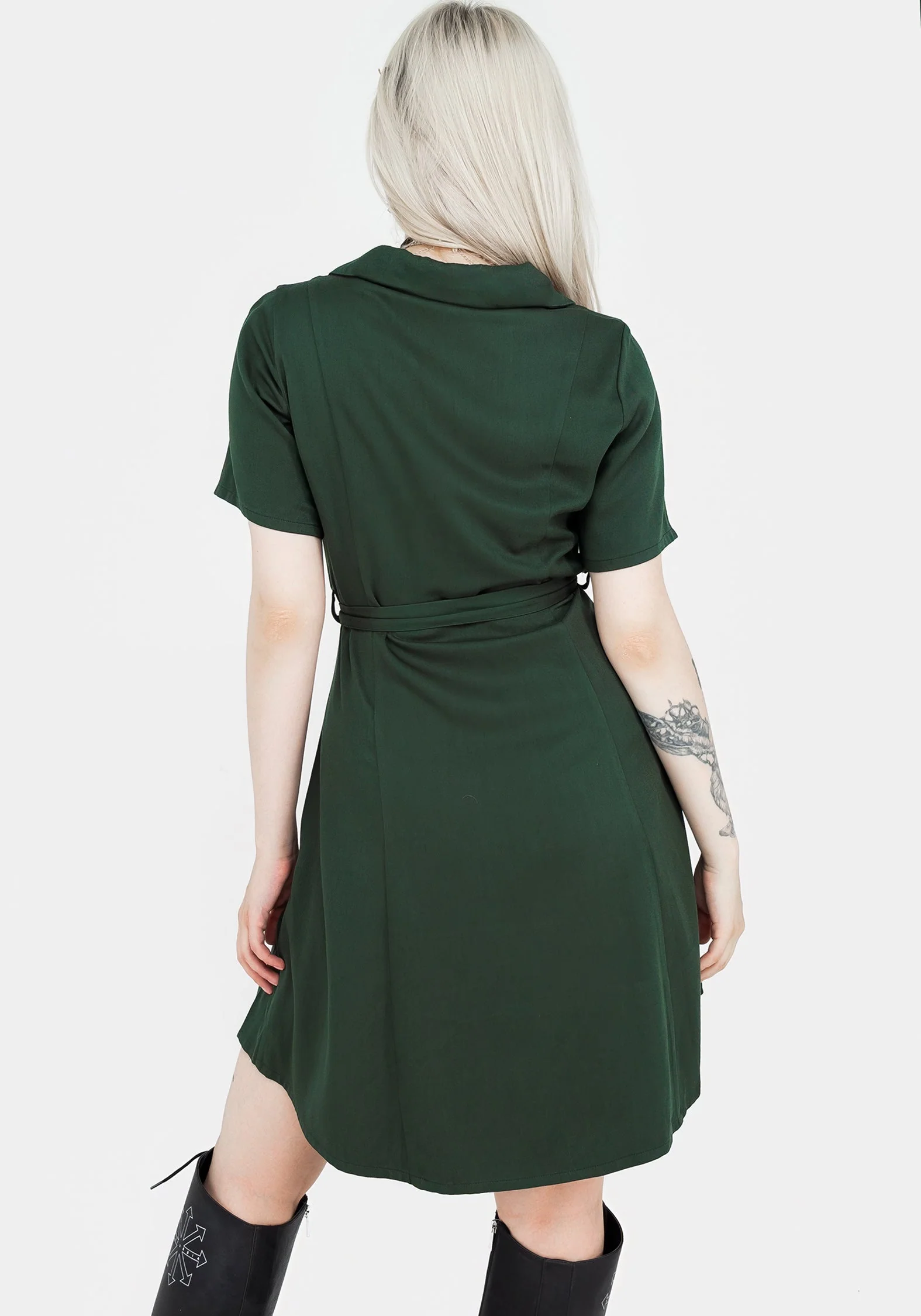 Fable Knopf Hoch Mini Hemd Kleid - Image 3