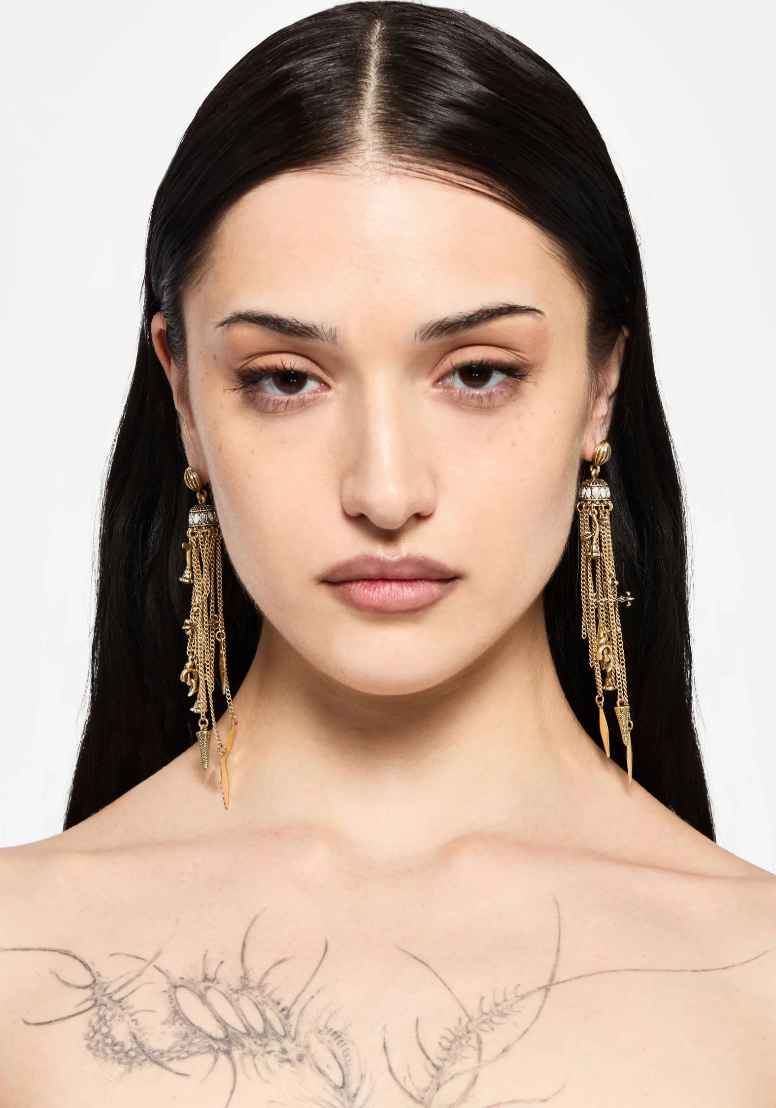 Flaren Charm Drop Earrings - Gold - Image 2