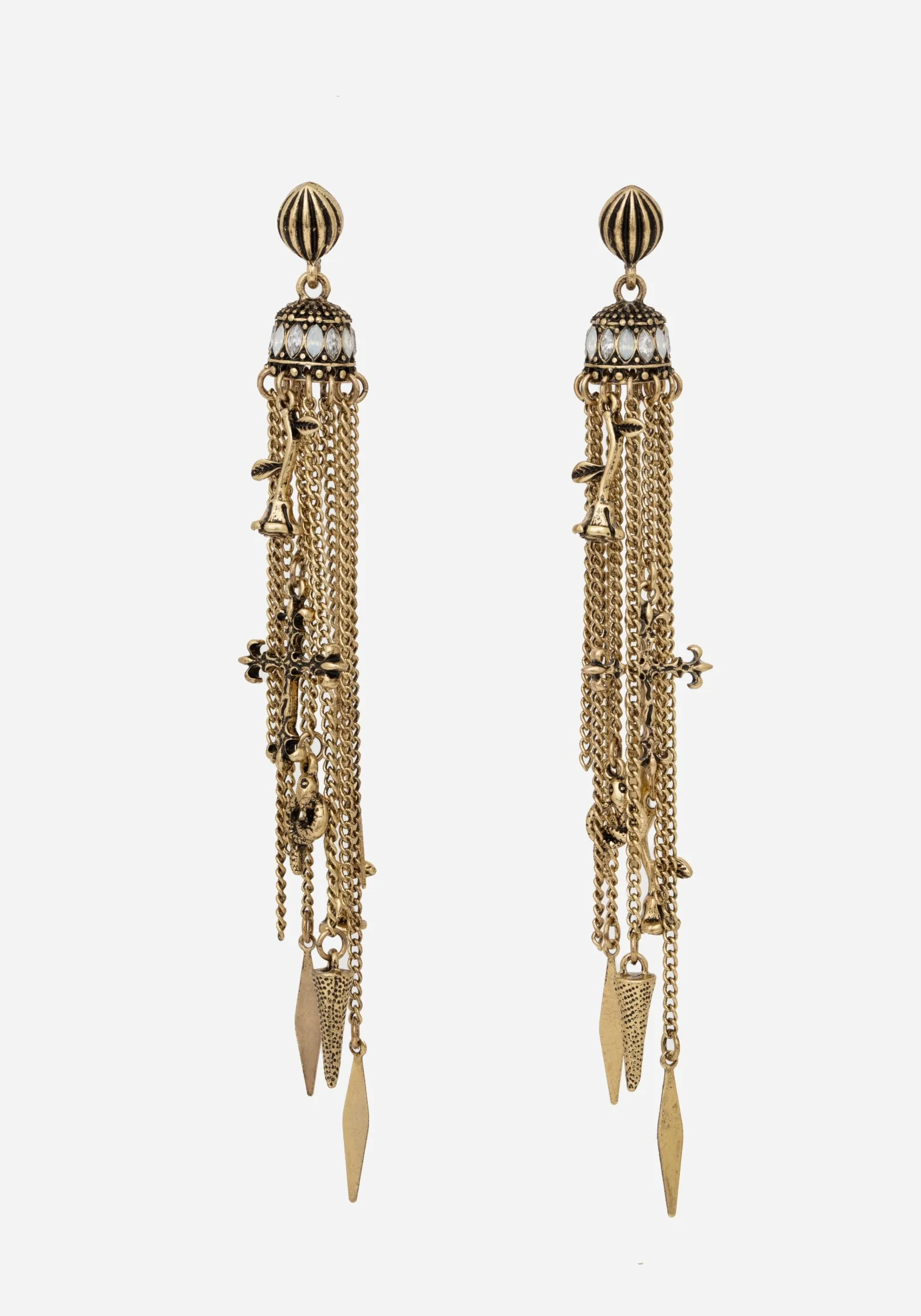 Flaren Charm Drop Earrings - Gold - Image 3